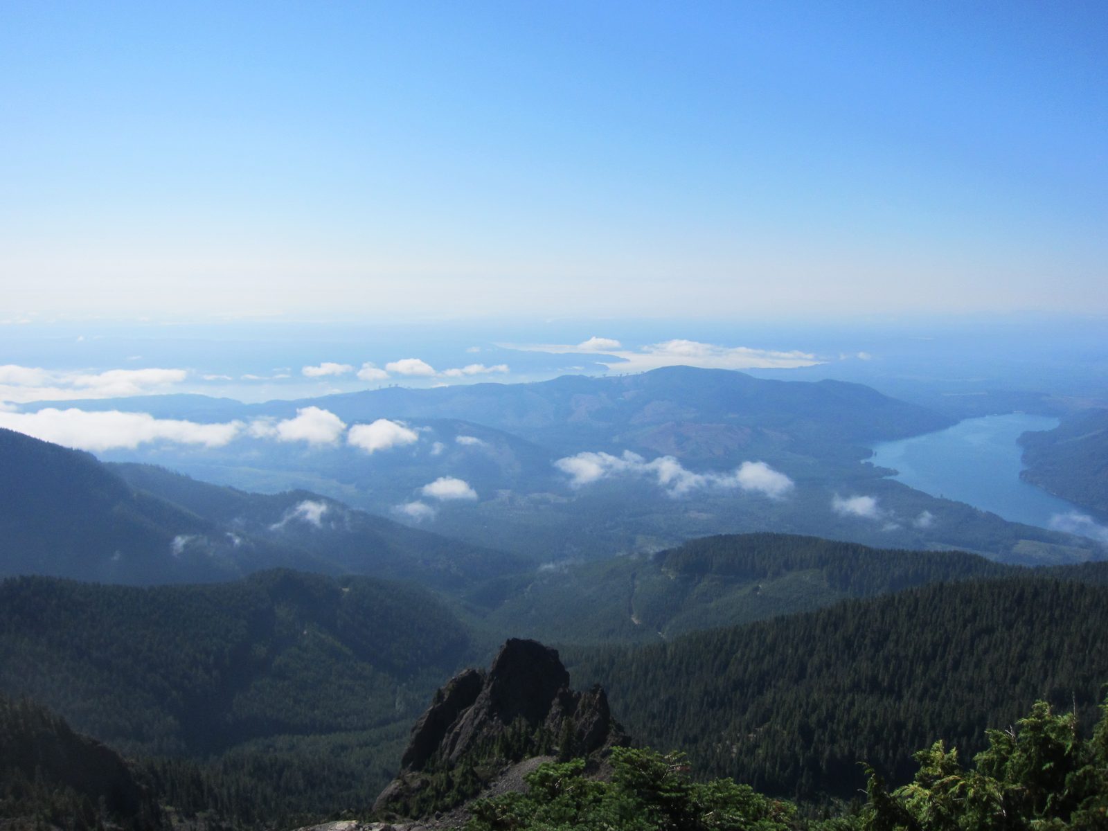 The clouds are clearing! I like using big rocks as reference for where I've been -- that pretty...