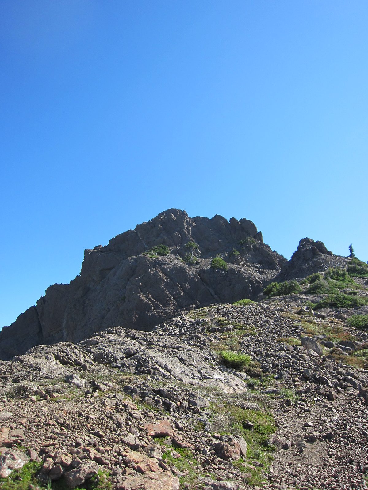 The summit, from our lunch saddle spot.