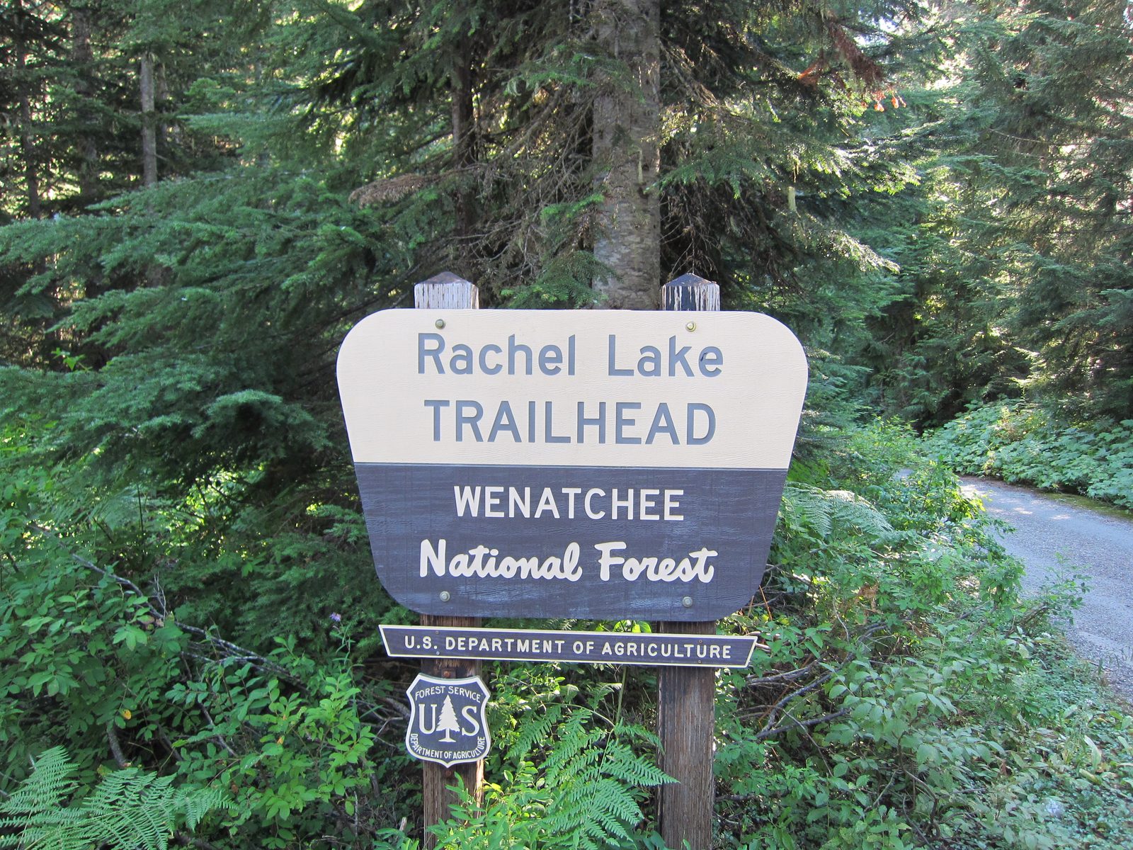 At the Rachel Lake Trailhead.