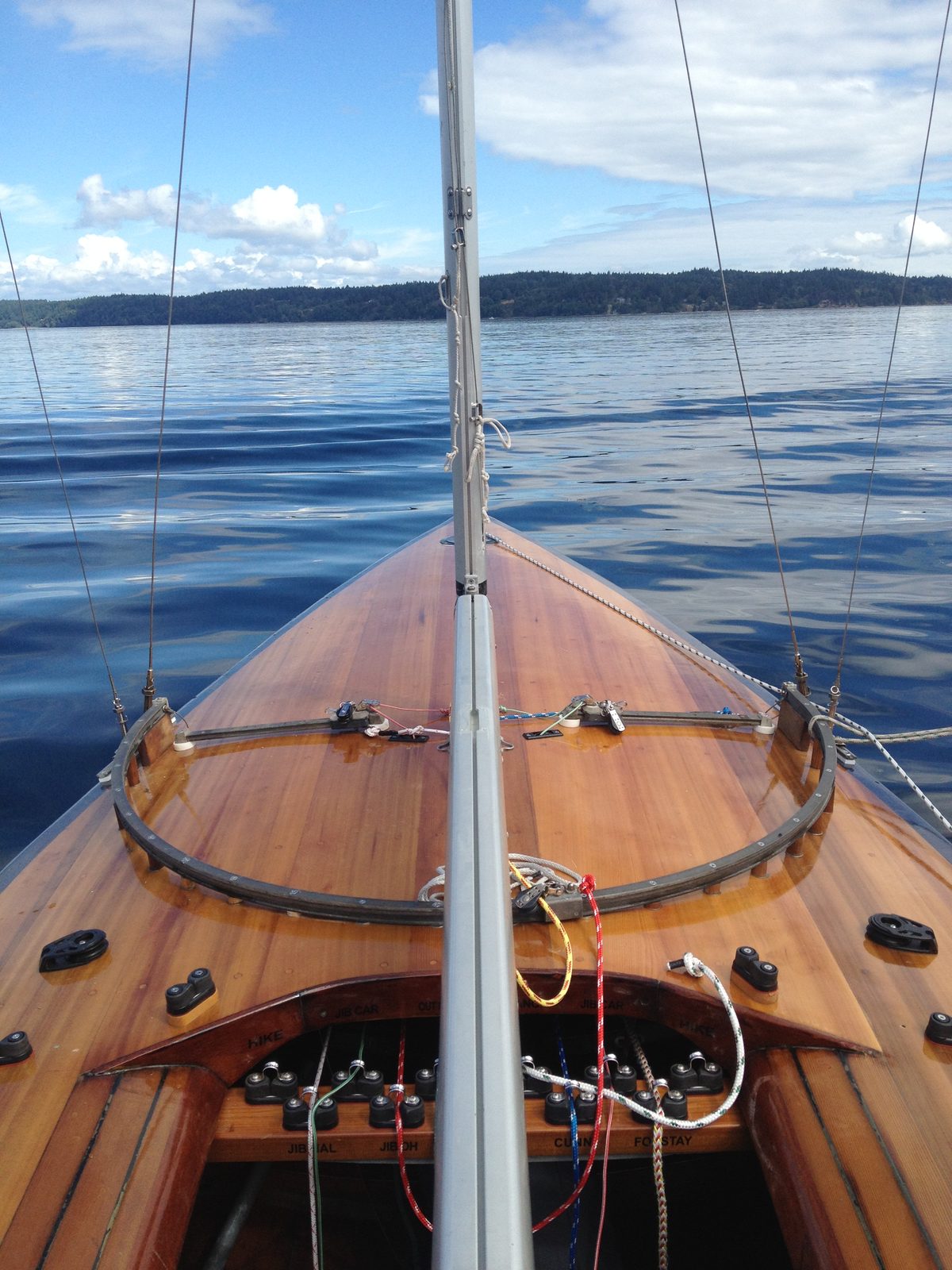 The bow and "cockpit", or area with most of the controls.  Dad has another 18 hours or so to...