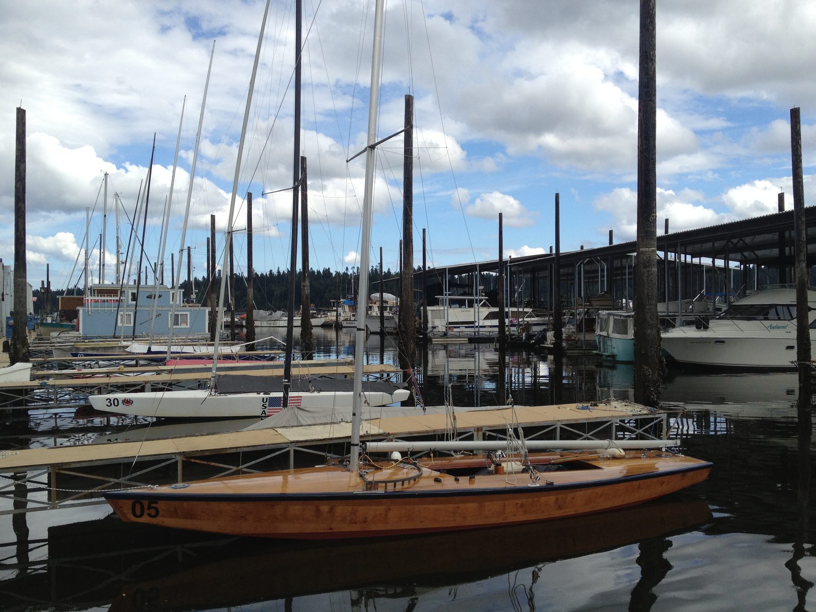 On the dock at West Bay.