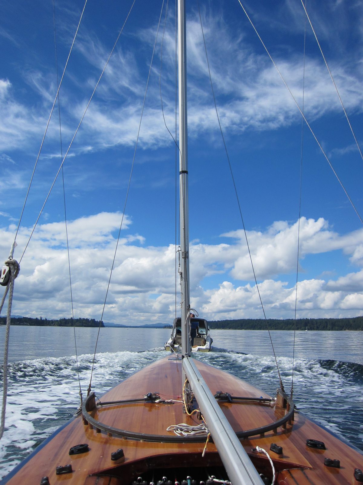 Being towed from Zittel's to West Bay.