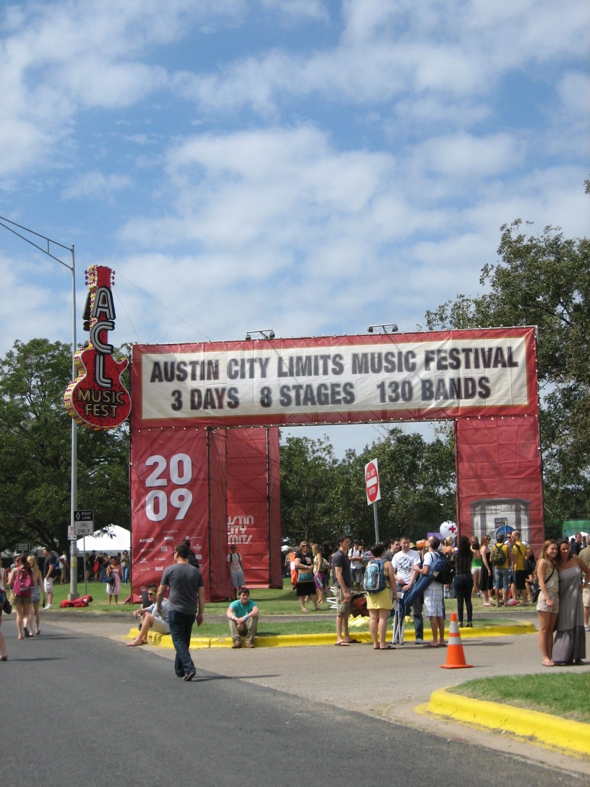 Main entrance gate.  I particularly liked the light-up ACL guitar.