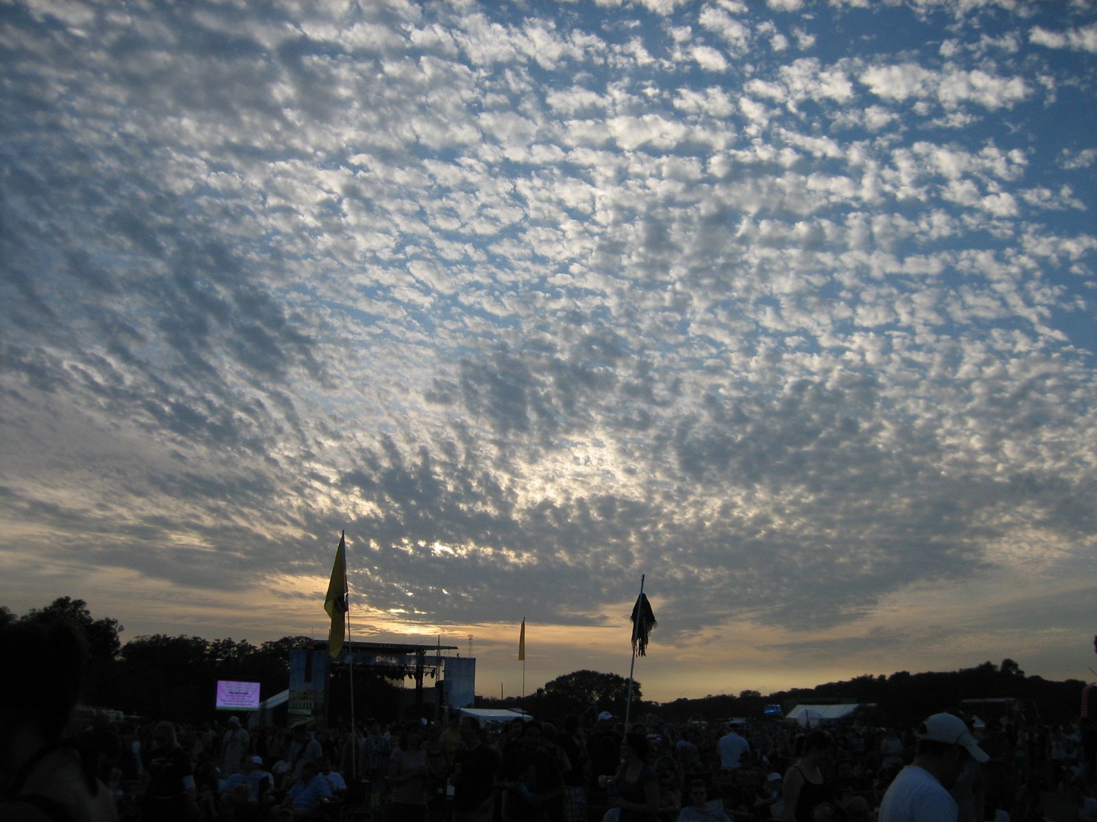 Sunset over the AMD stage.