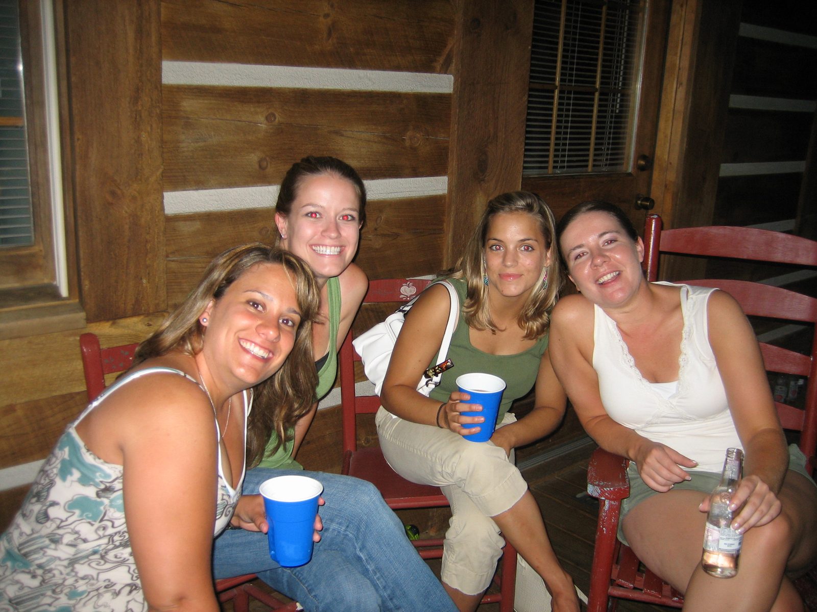 Laurie, Ashley, Rachel and Stef at the post-party (alcohol allowed).