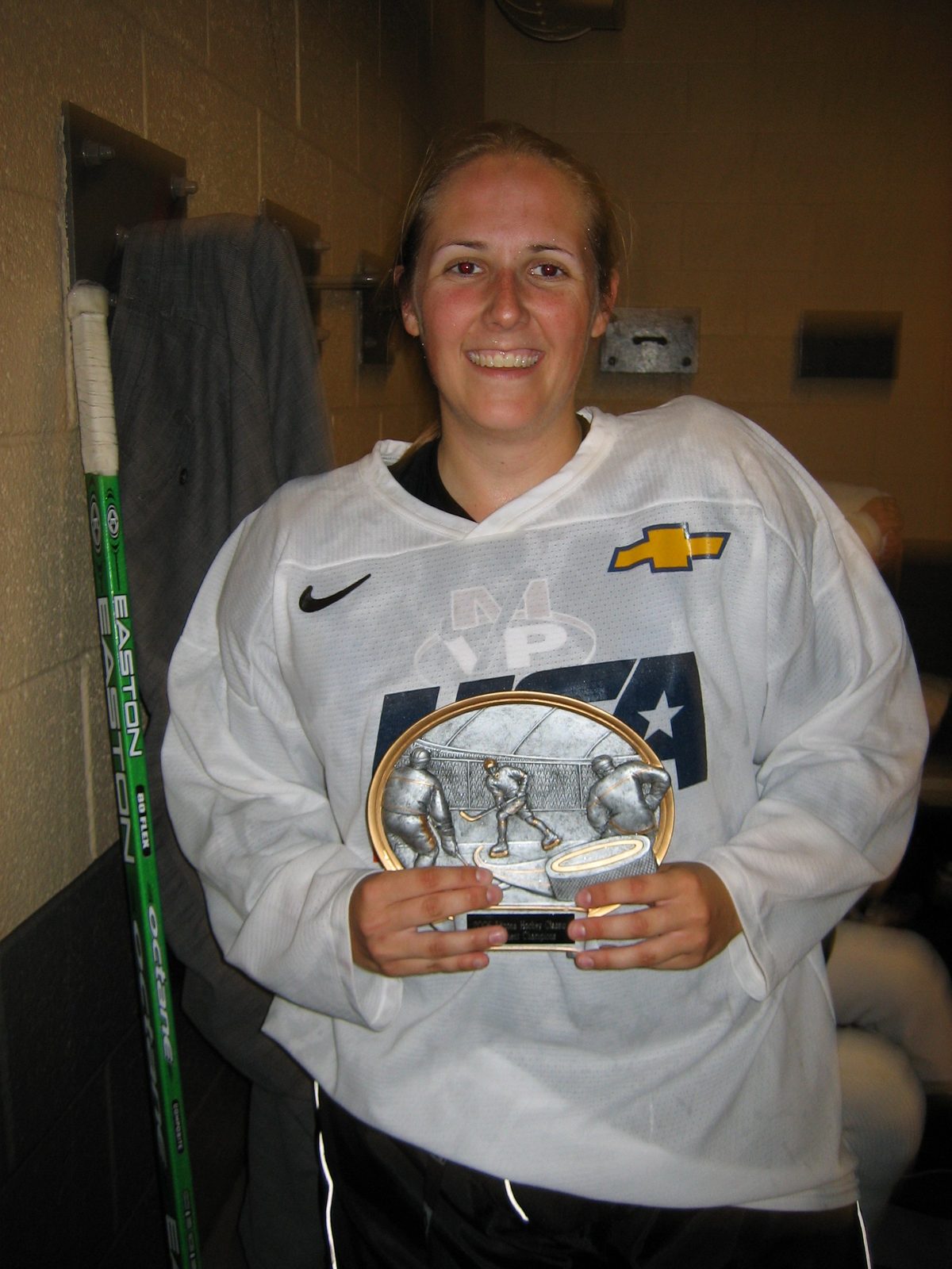 Post-championship!  A little tired, a little doused in beer, but overall, pretty psyched.
