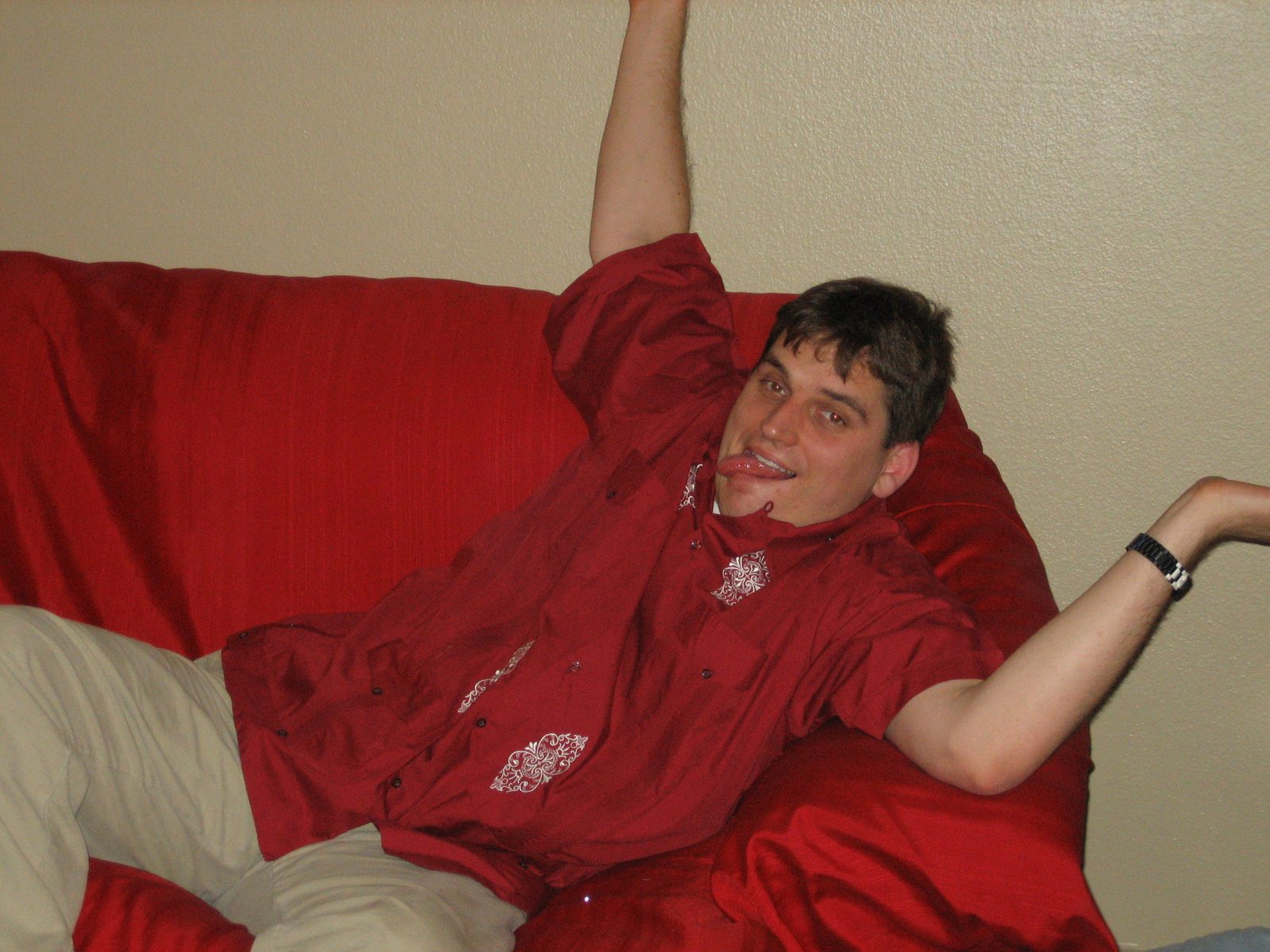 Austin, blending right in with the couch
