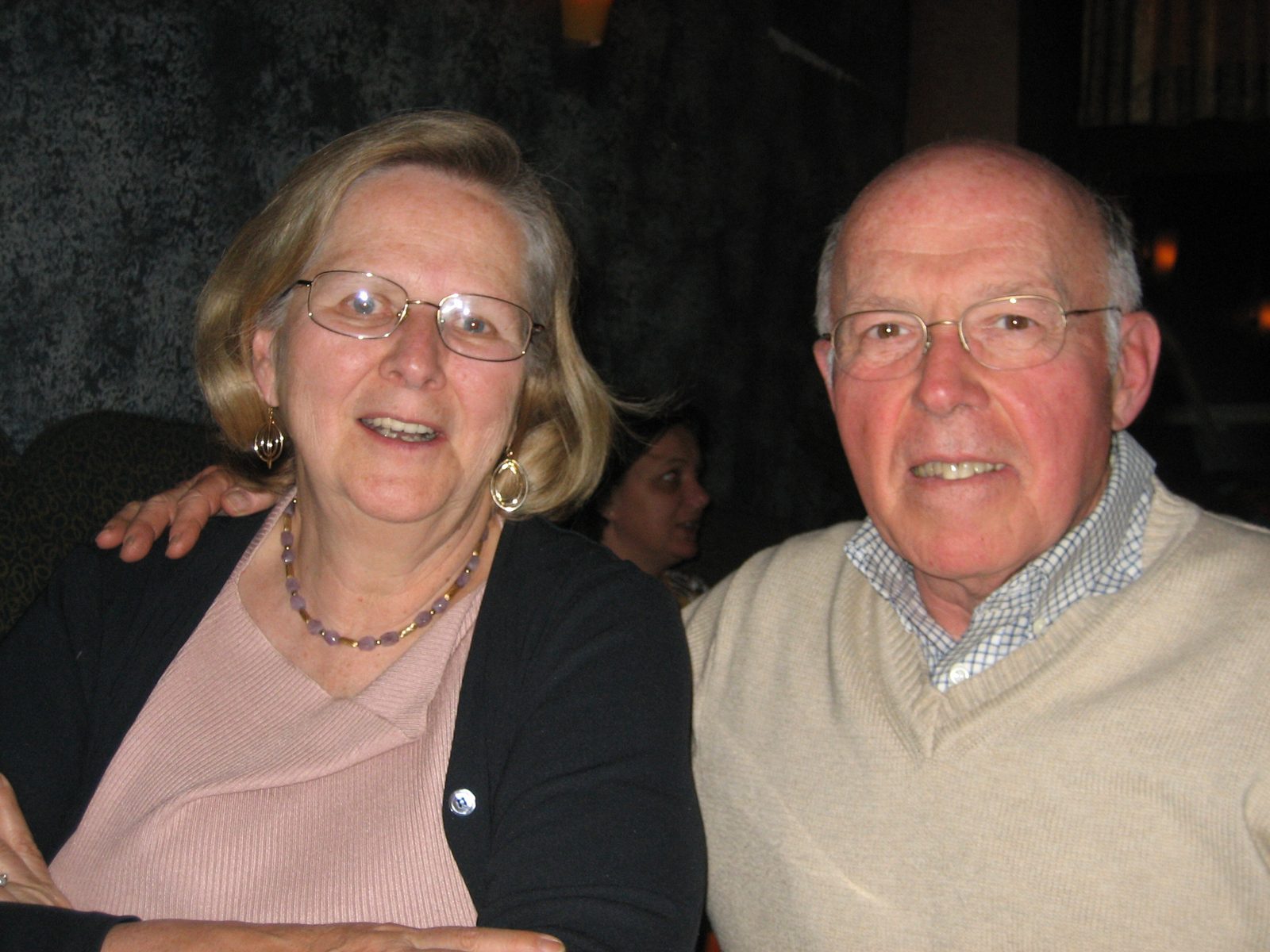 Mom and Dad at the restaurant