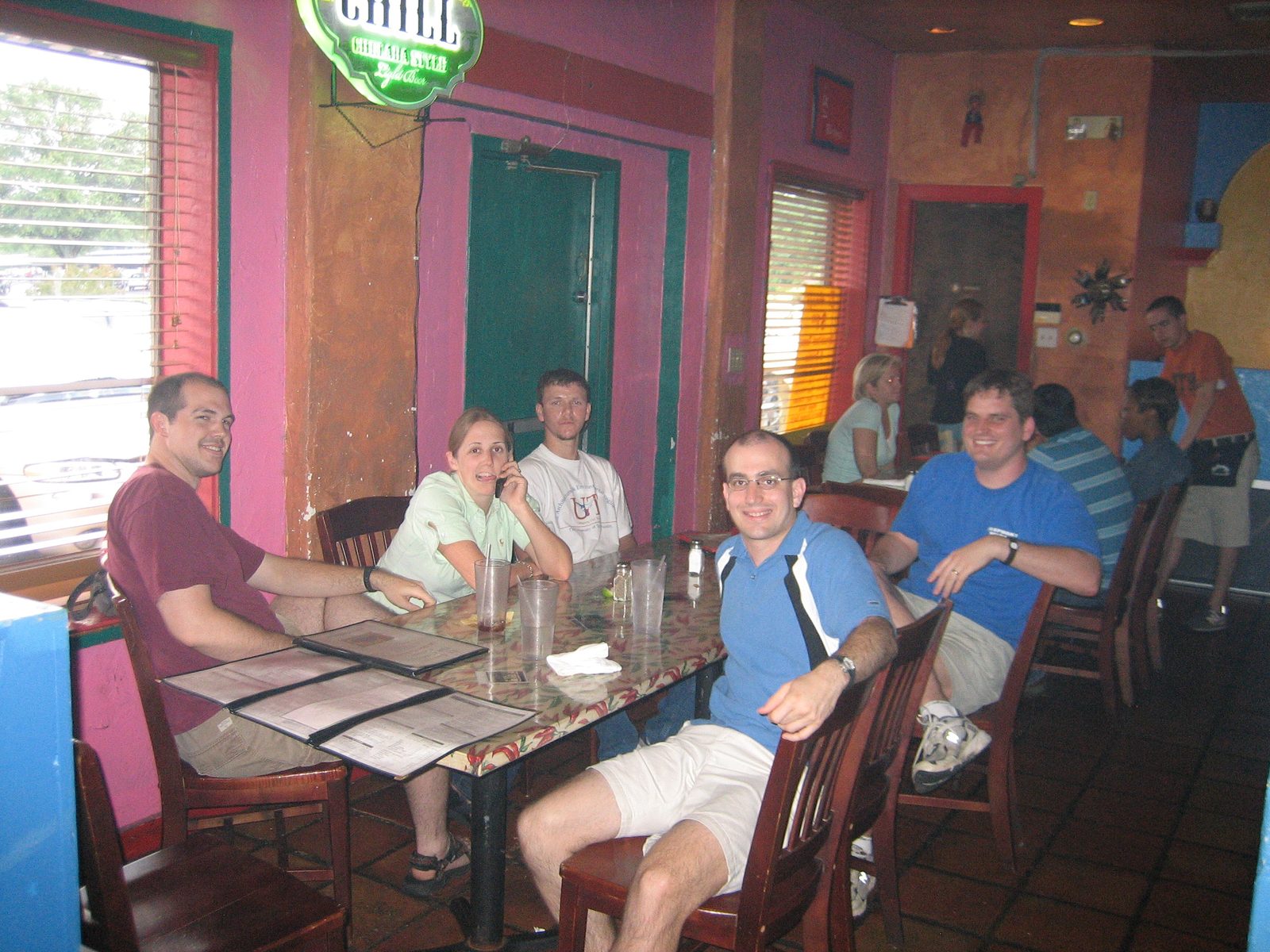 Josh, Catherine, Sean, Kim's brother Rob, and Austin celebrating Catherine's birthday at El Arroyo.