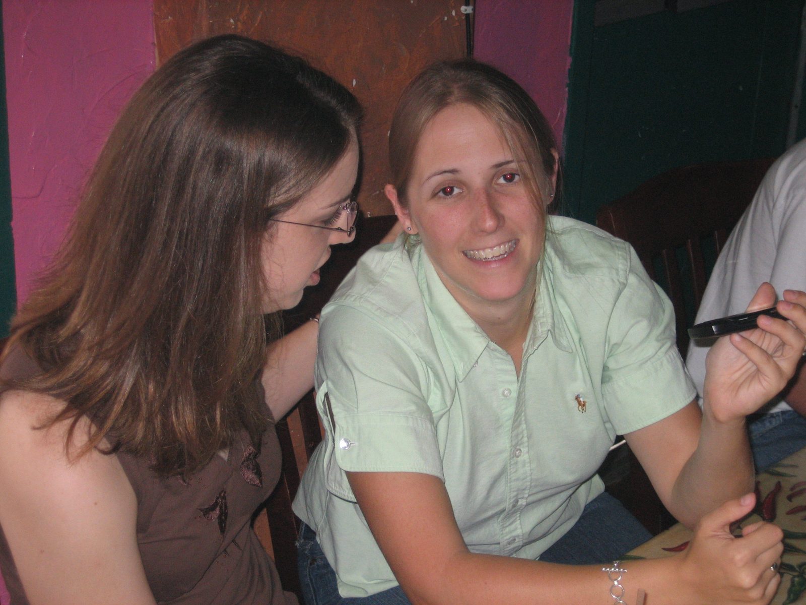 Katie and Catherine at El Arroyo.  I have no idea why I kept being on the phone.
