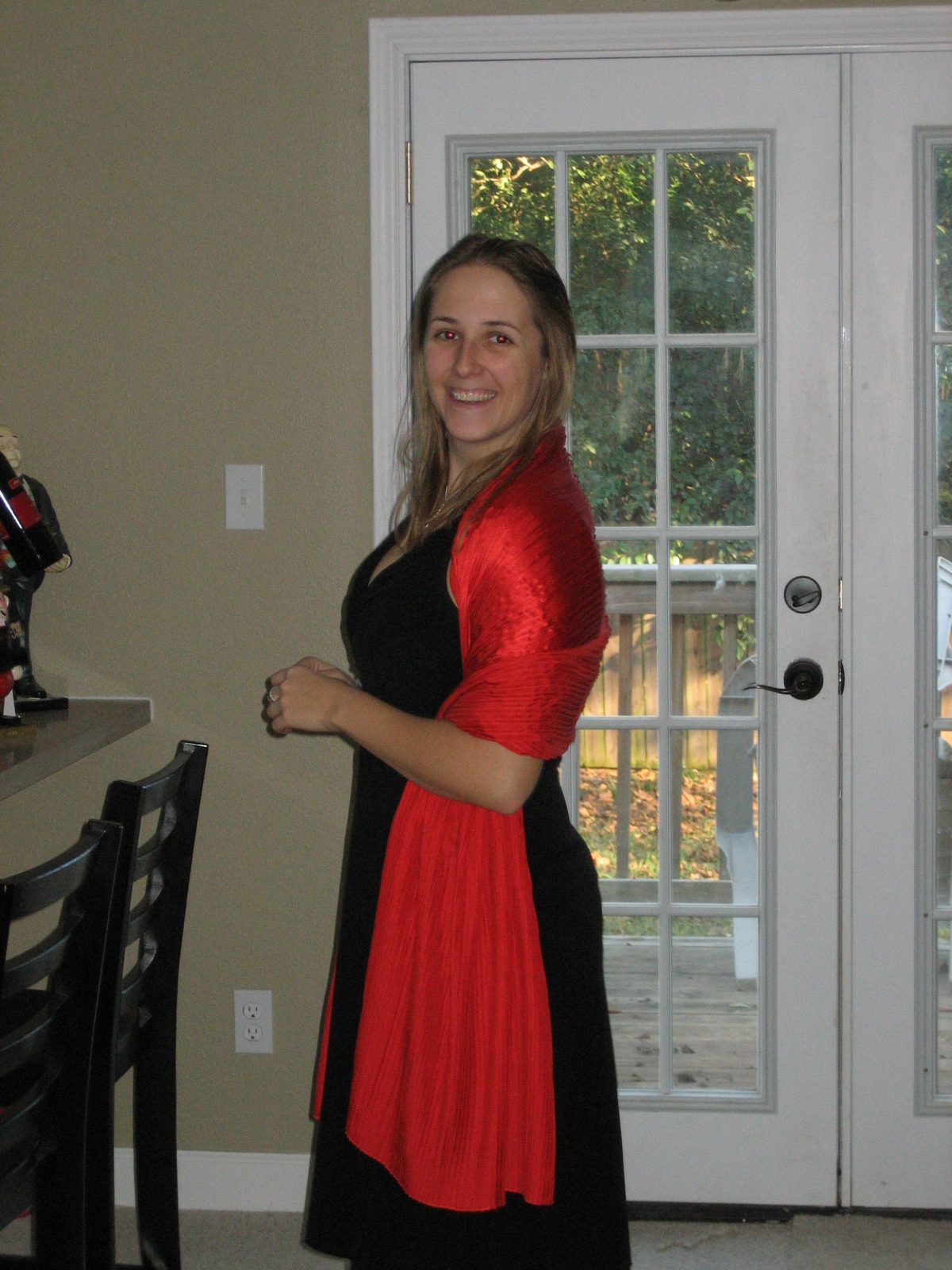 It seemed a little strange to be dressed up when it was still light out, but it got dark quick...