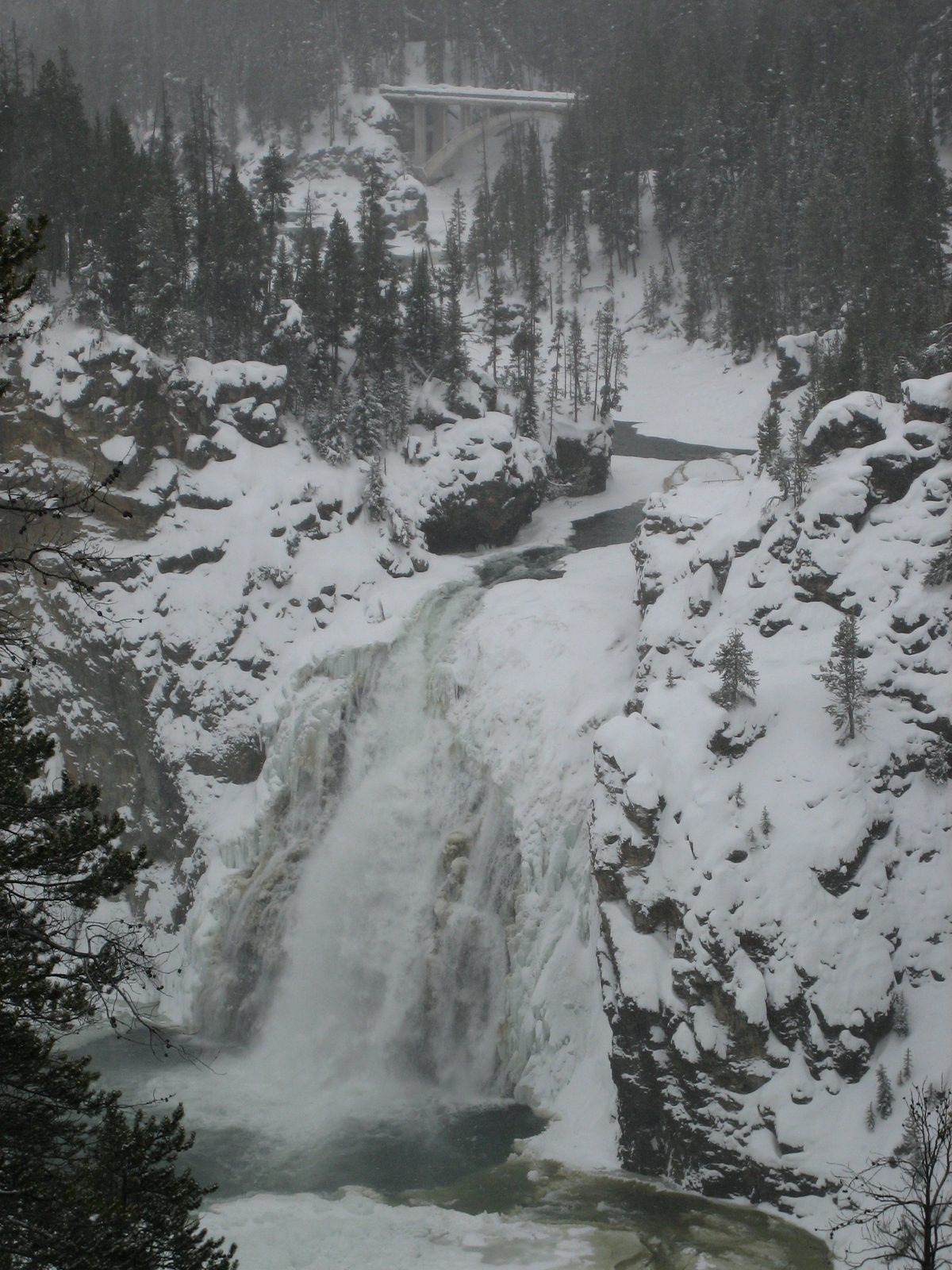 Bridge + waterfall = happy Catherine