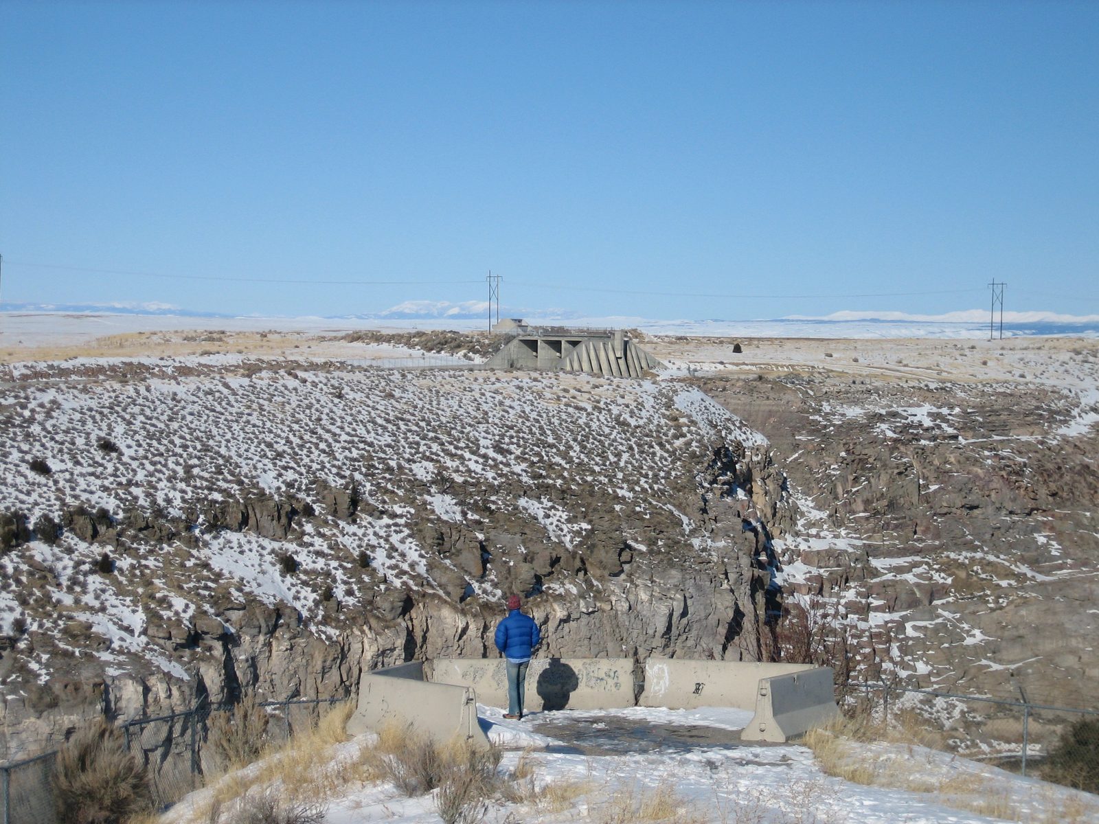 John looking over the remains of the Teton Dam