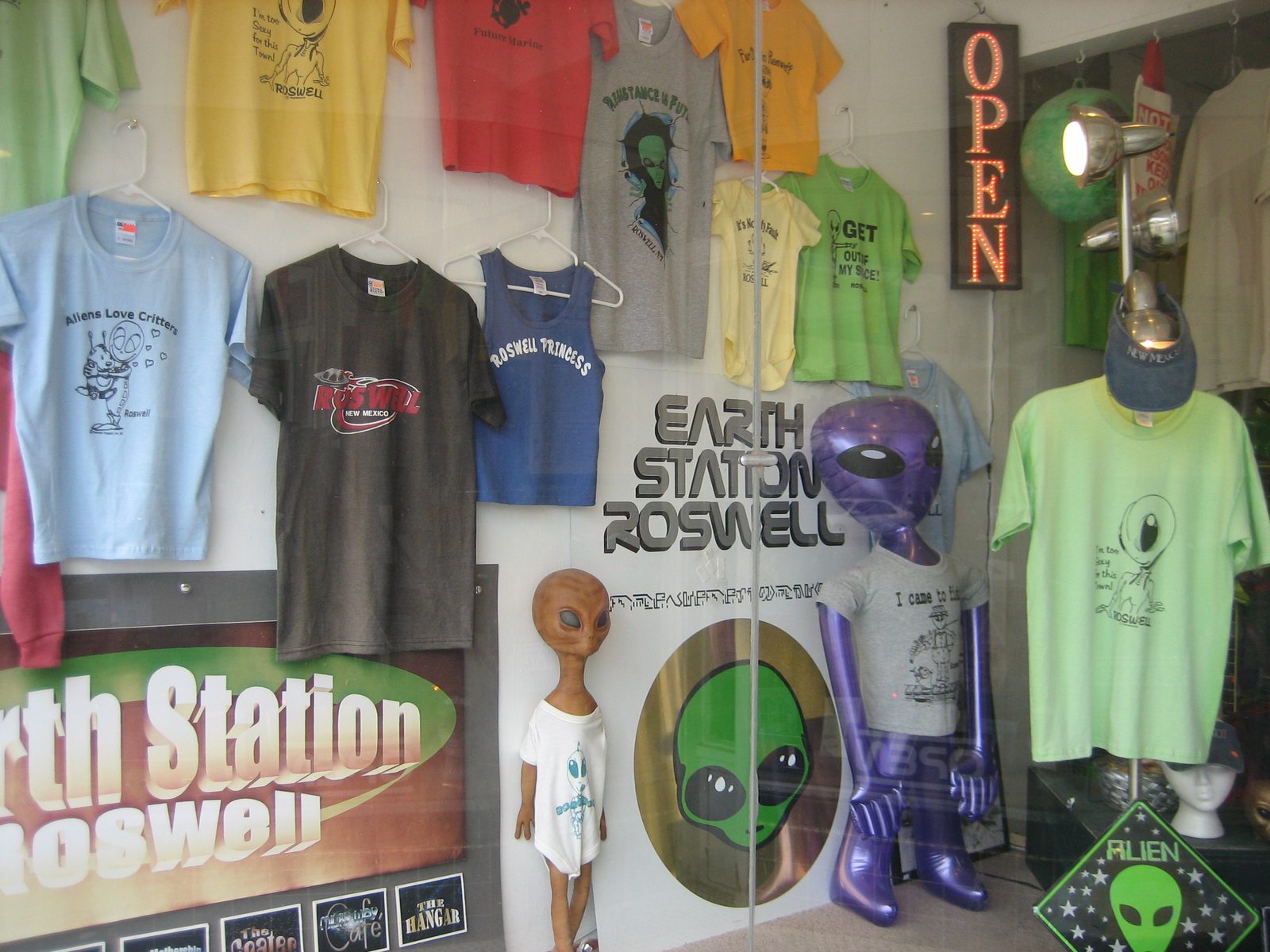 Alien Tshirts, alien blow-up dolls... what did this place do before there were aliens?