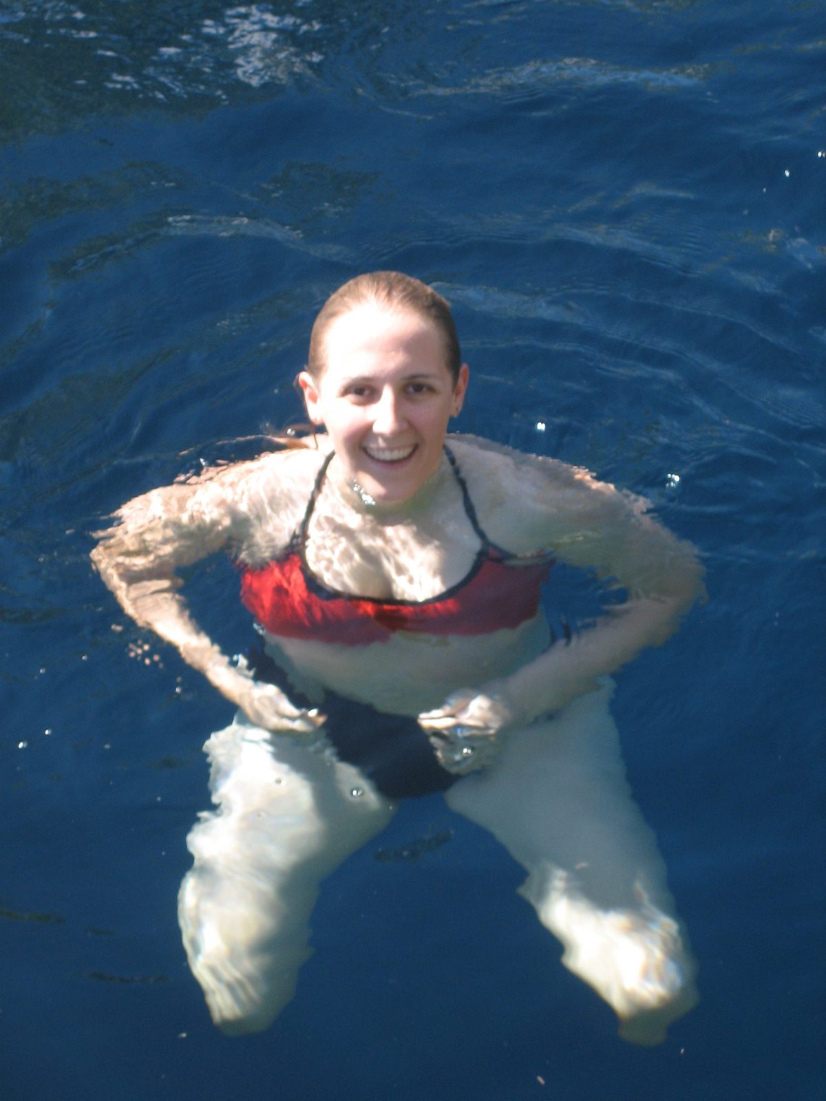They claim the underwater visibility is 80 ft.