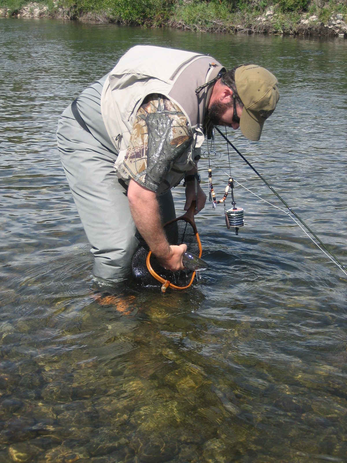 I took a bunch of pictures for the first fish he caught... I stopped after that, which was good...