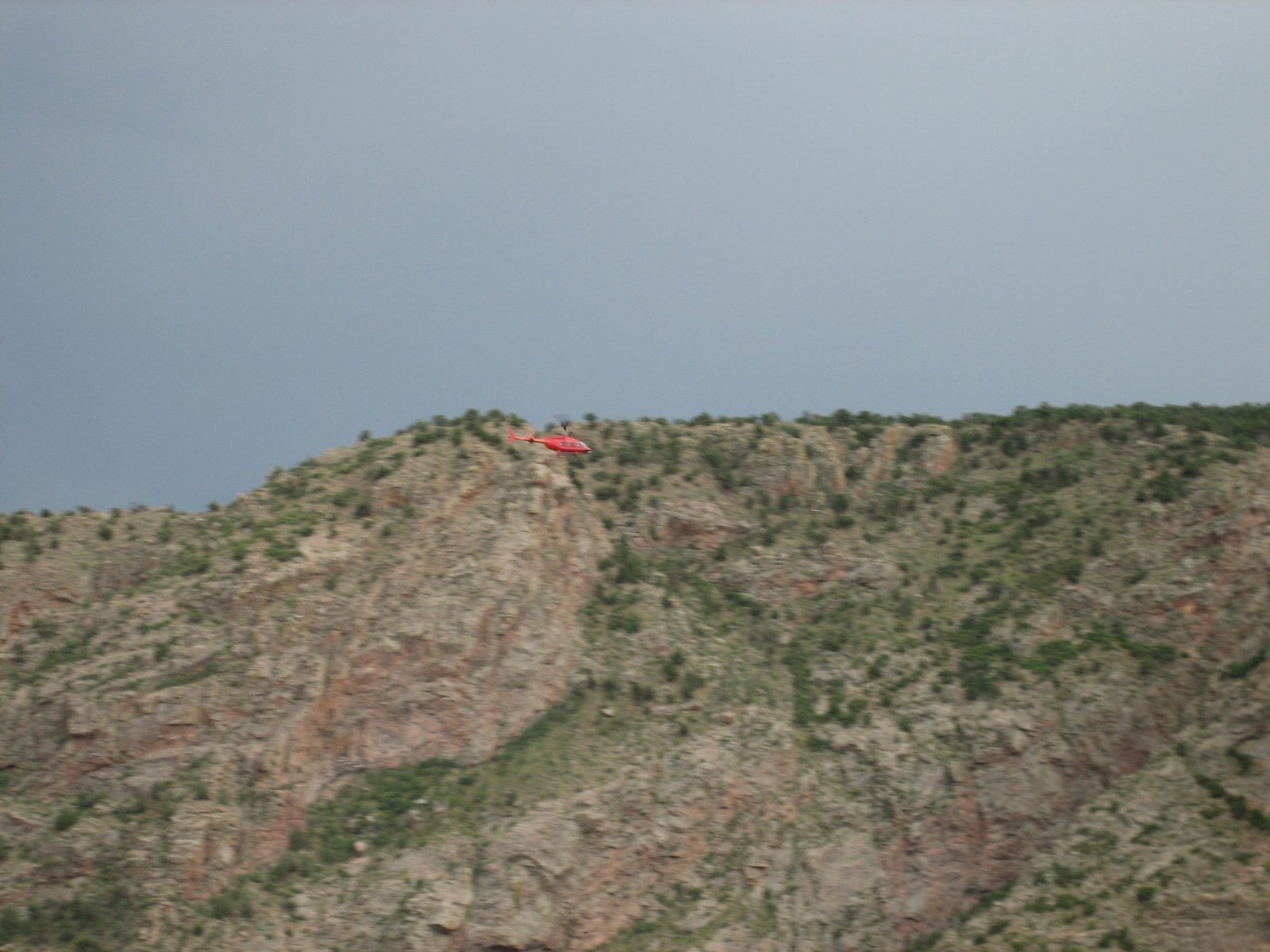 Yay, a helicopter!  More to ruin the view and non-serenity of the place.