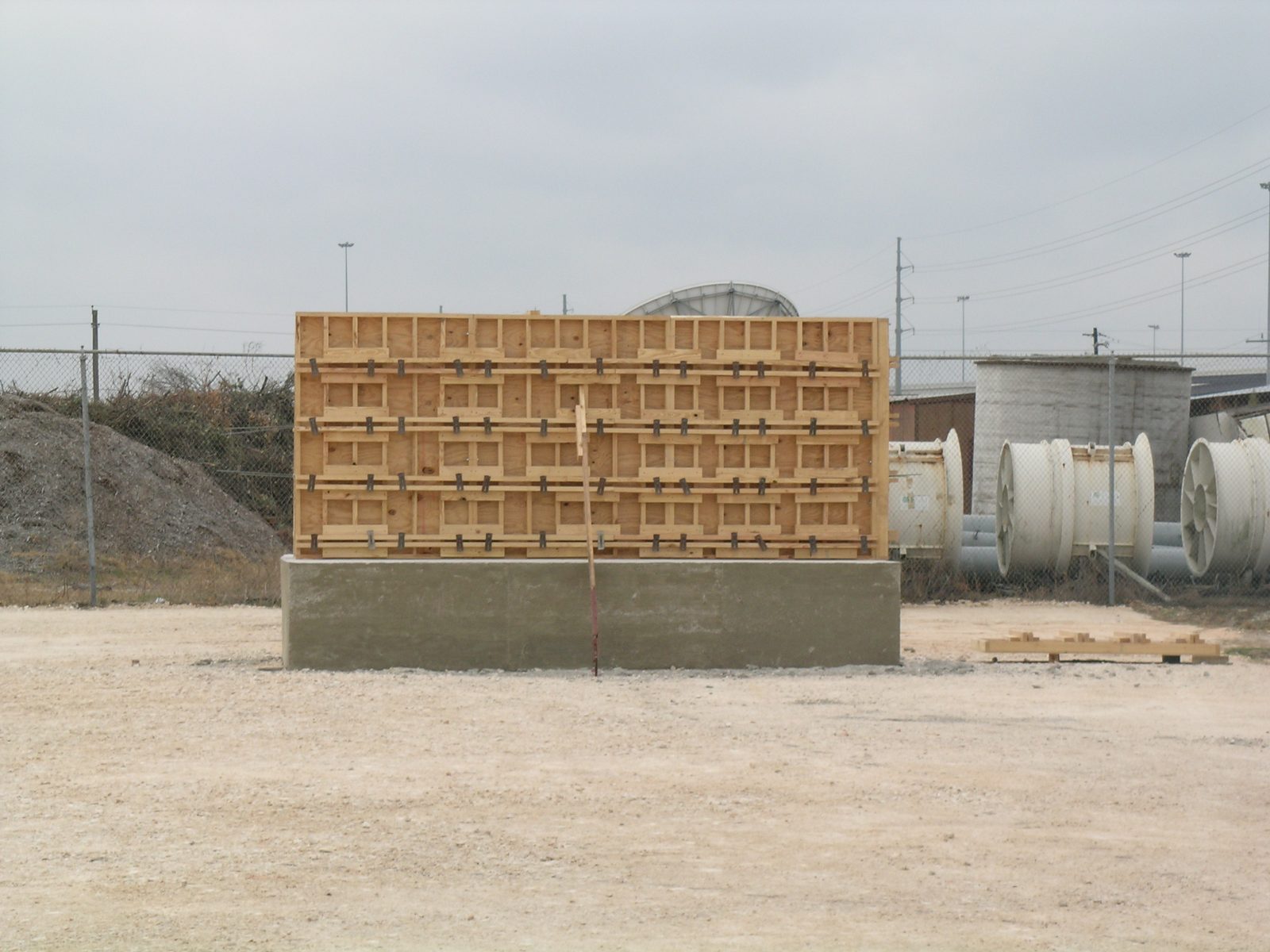 View of the south wall from the north base.