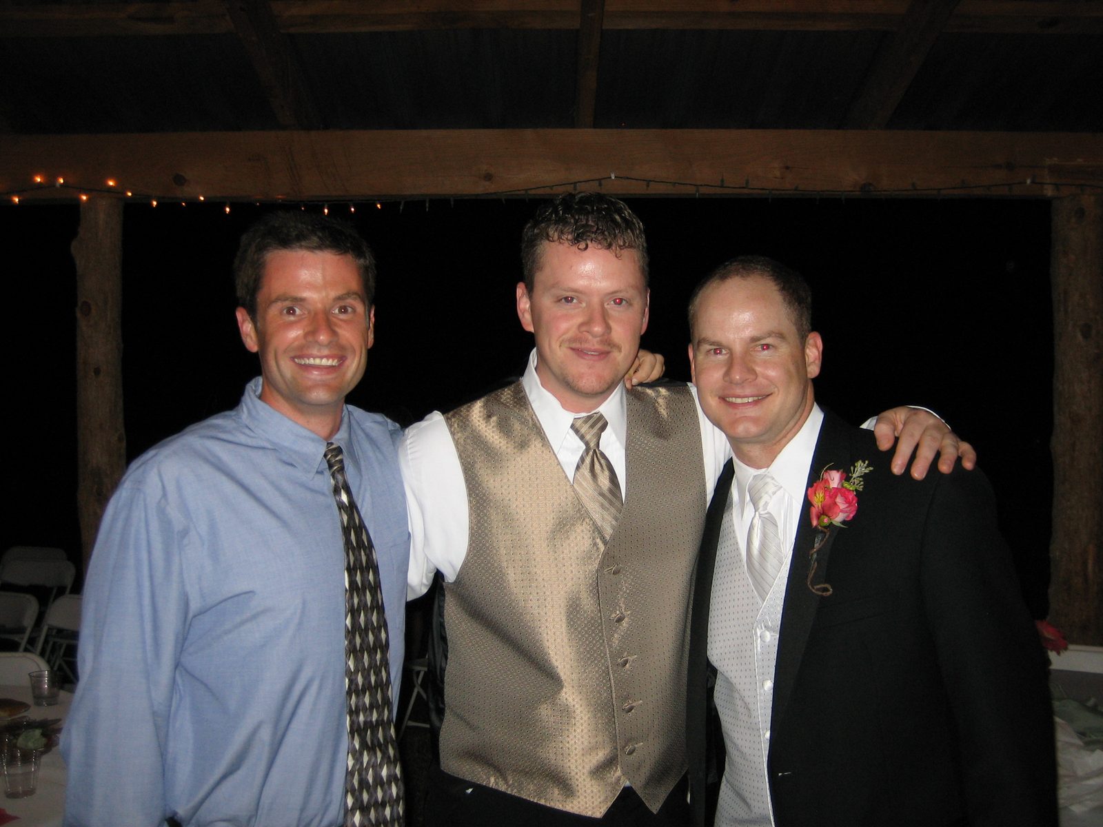 Jay and some old friends, at the wedding of the guy on the right (Webb)