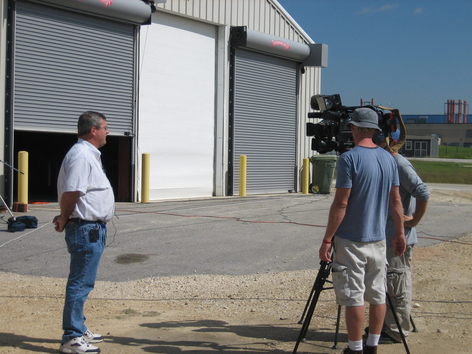 One of the guys who pays us being interviewed for the local Fox news channel.