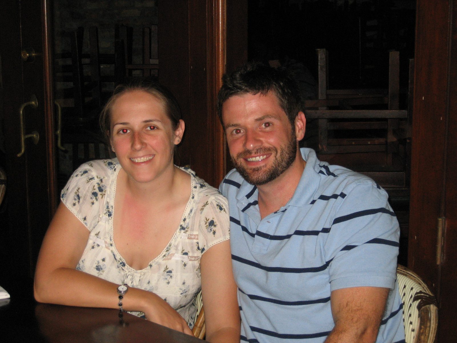 Out to dinner on our last night