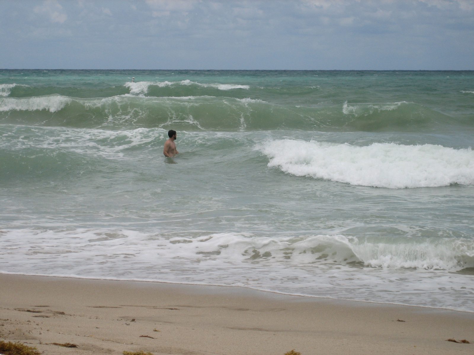 Jay playing in the surf