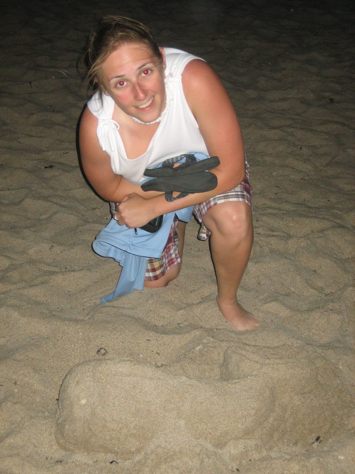 The whale is still there later that night