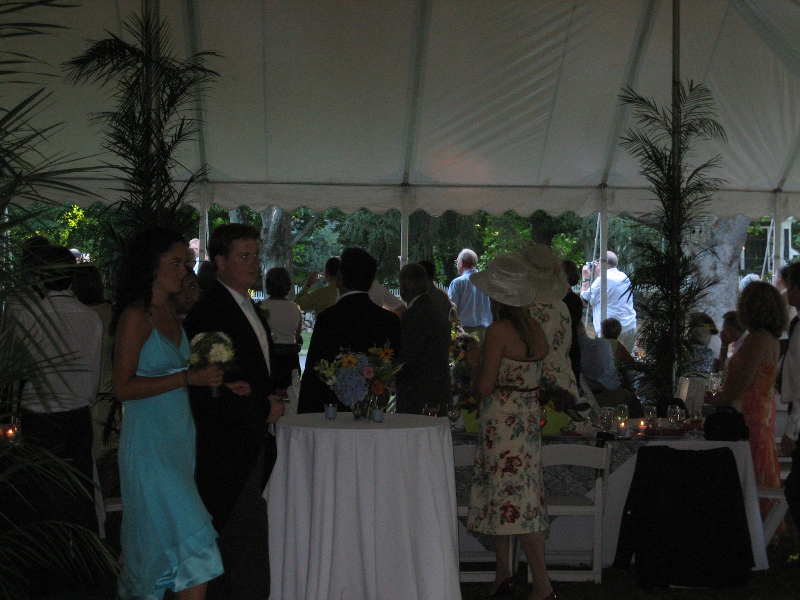 Biff and Marta walking in to the reception