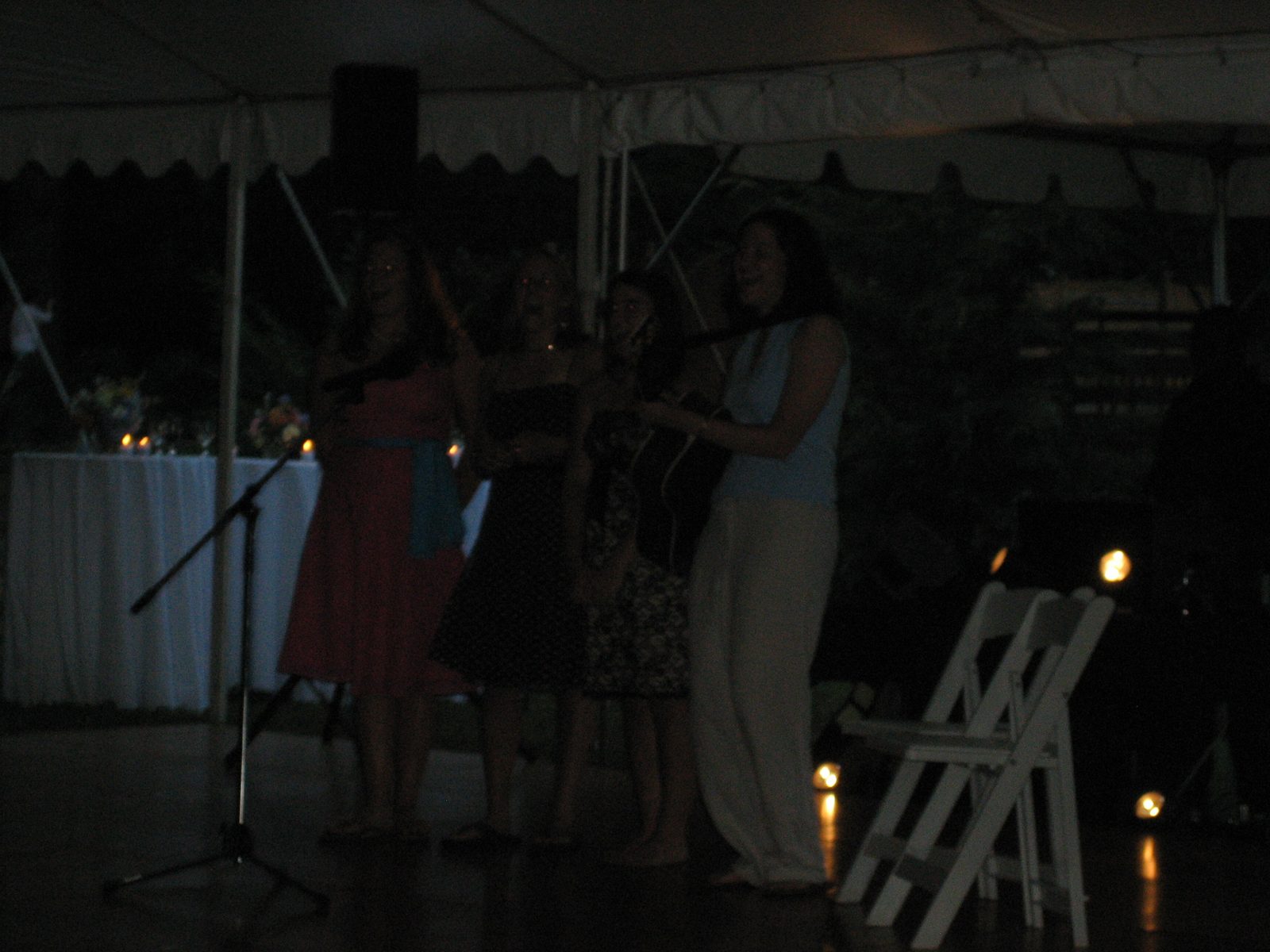 The quartet runs the song through again at the reception