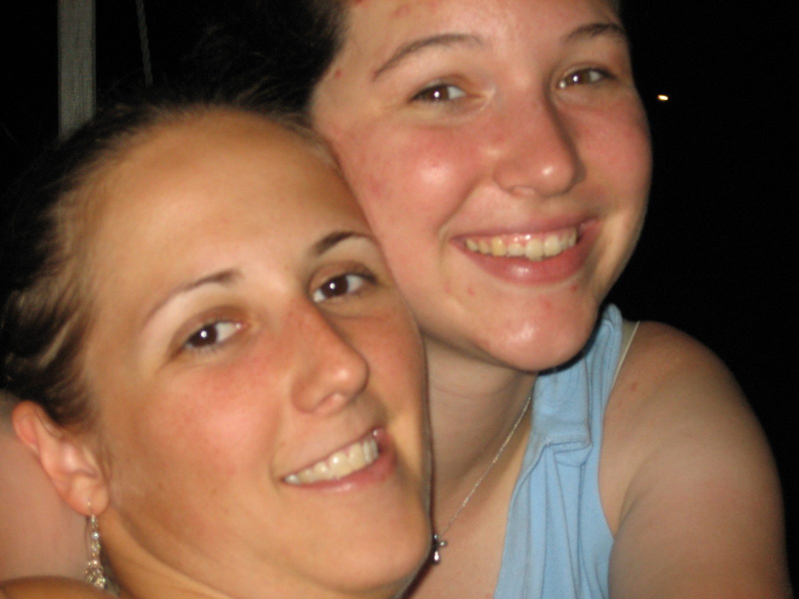 Kel and Catherine, a touch sleepy-eyed...