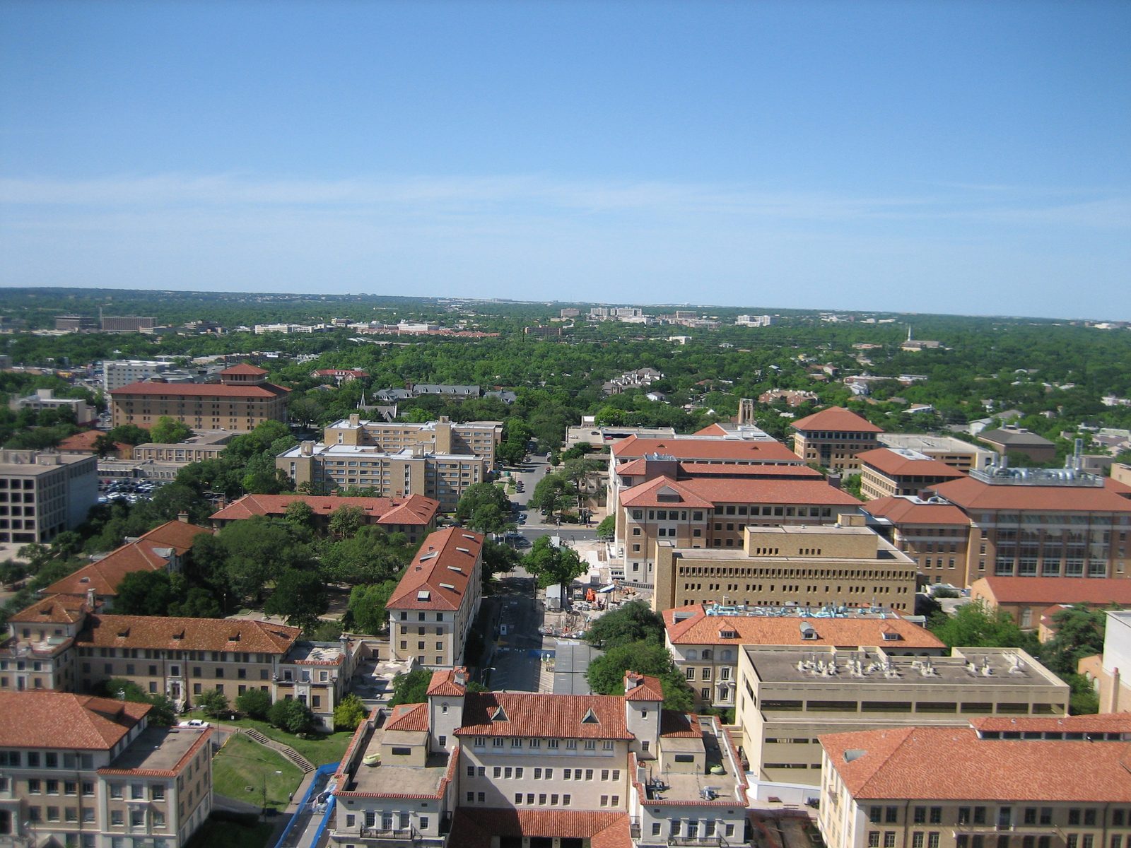 The prettier, red-roofed parts of campus