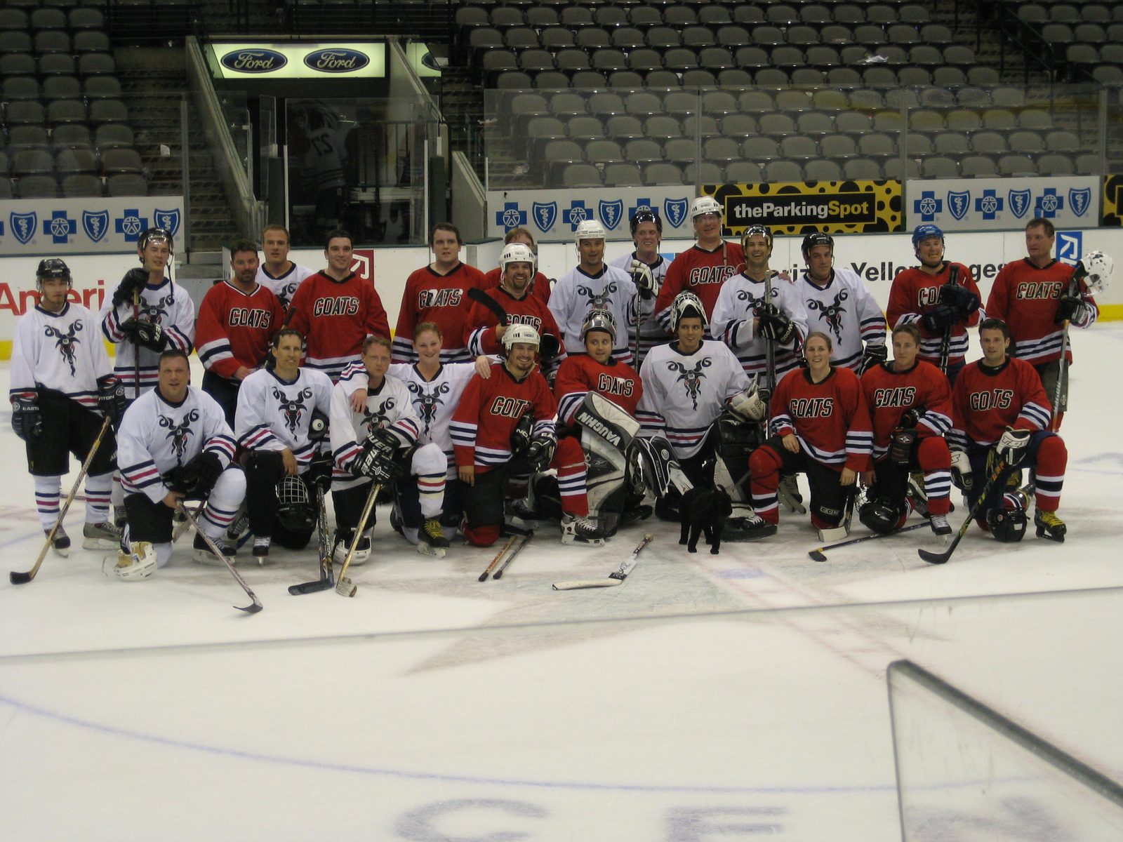 Red Goats vs. White Goats, at the AA Center
