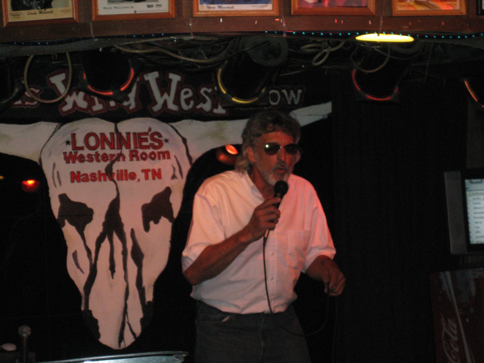 We went to a famous-within-Nashville kareoke bar.  There were some interesting characters who...