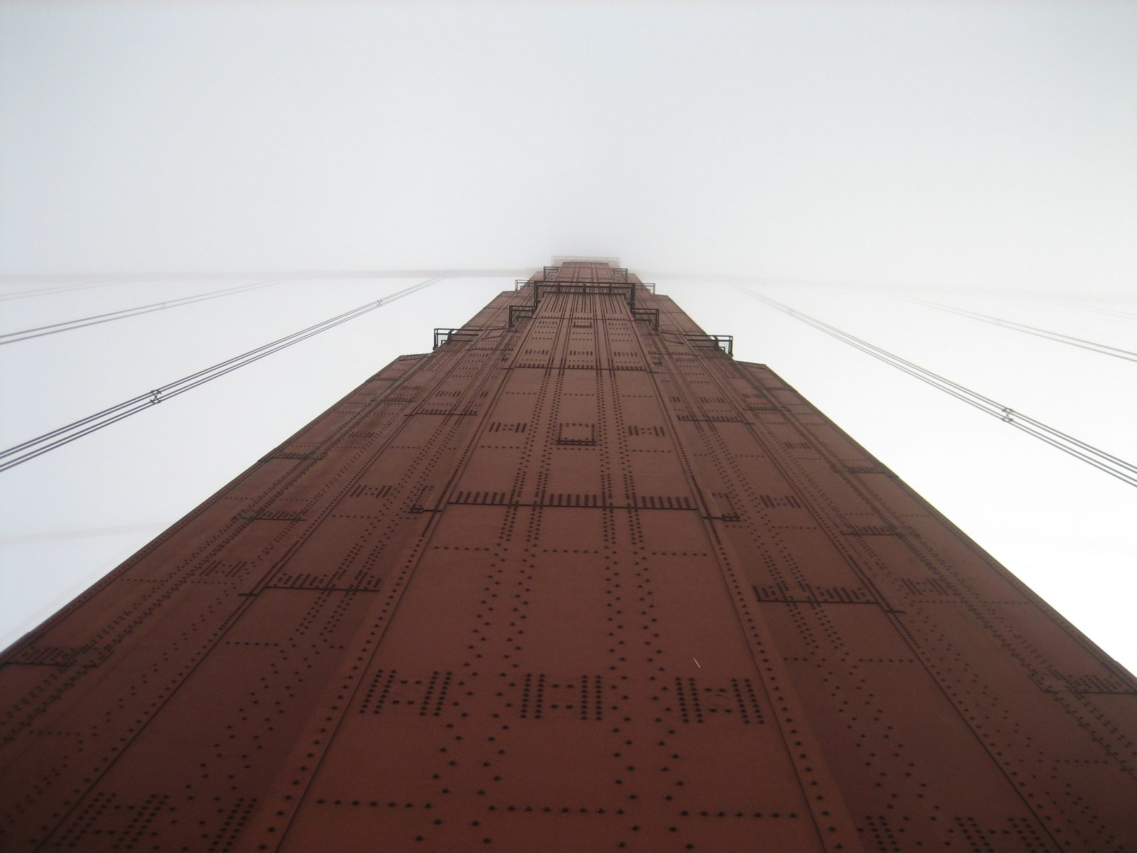 View up Bridge Tower #1.
