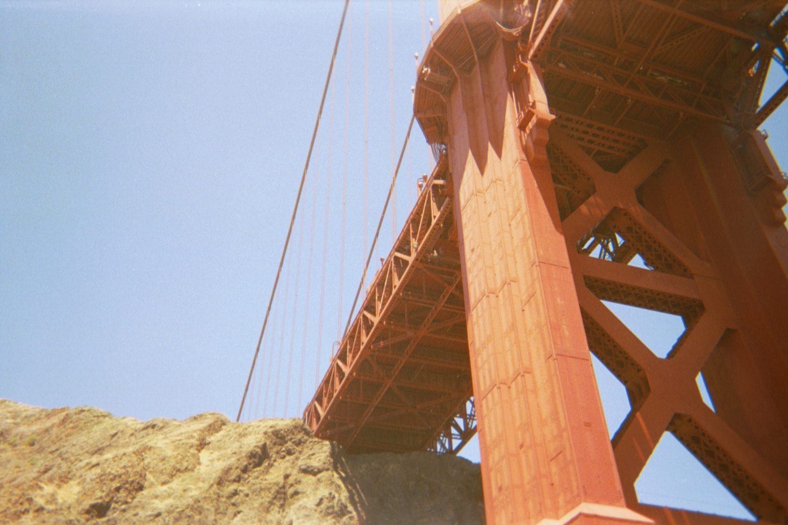 Looking up one of the Golden Gate piers.