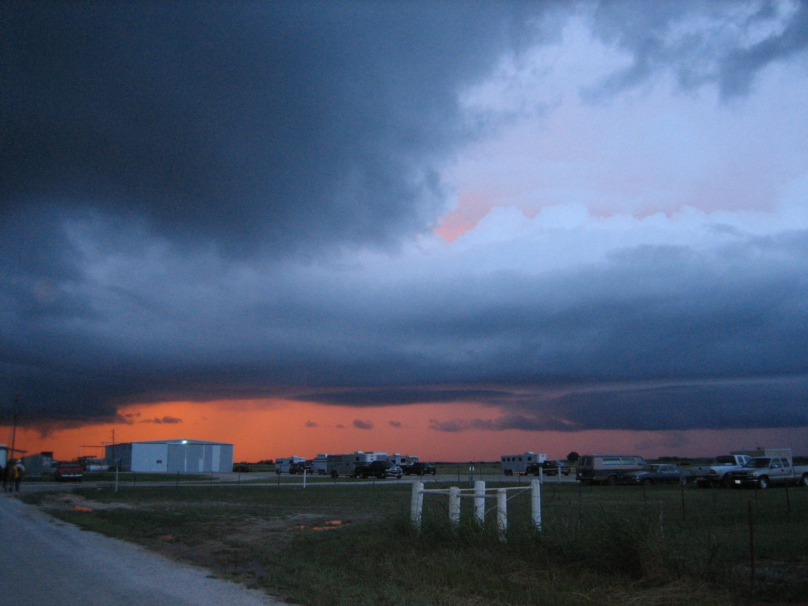 The nearby clouds were terrifically scary and made the sunset insanely awesome.