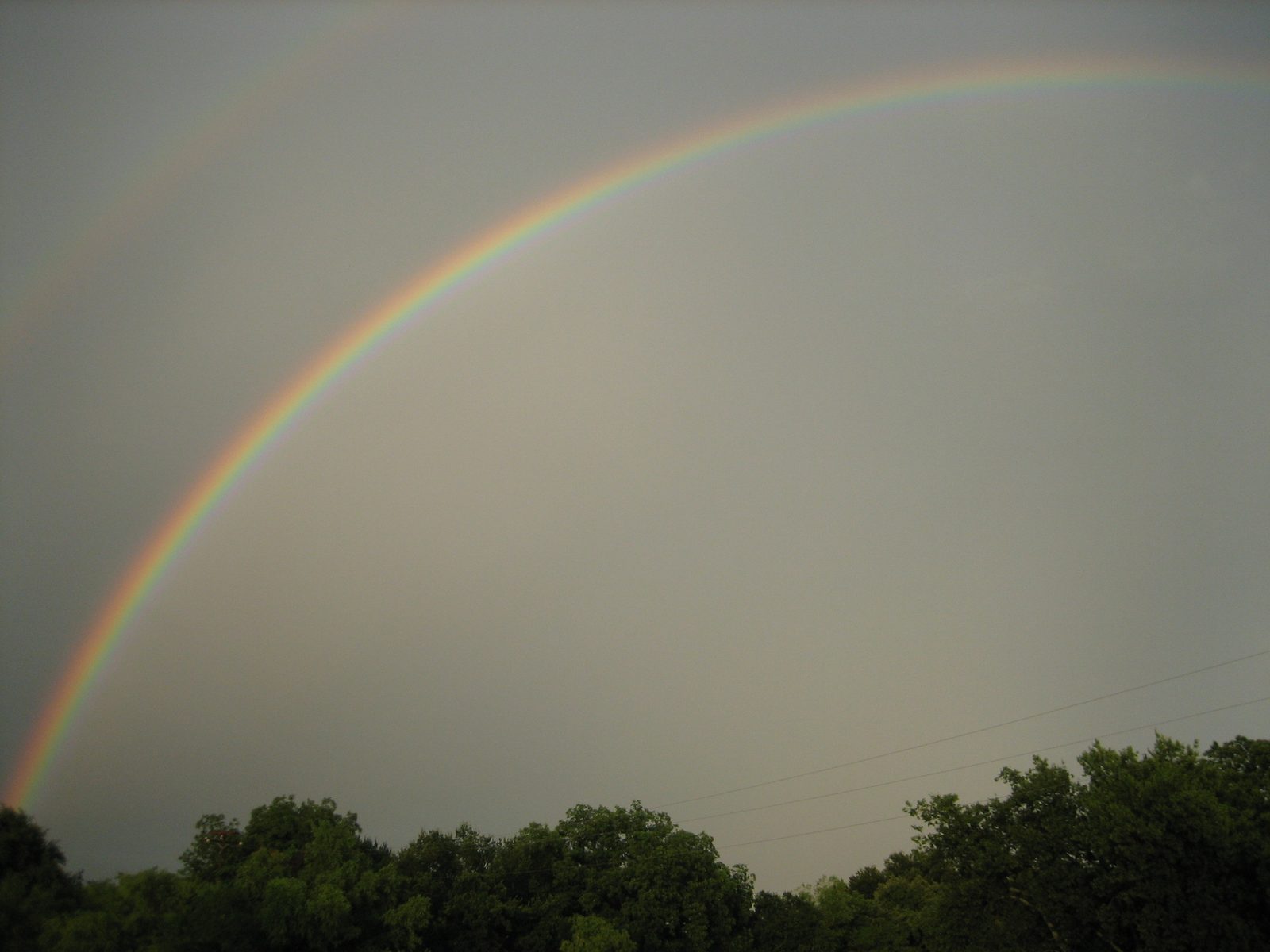 After the ridiculous hour of rain came a beautiful rainbow (or two).  It stretched across the...