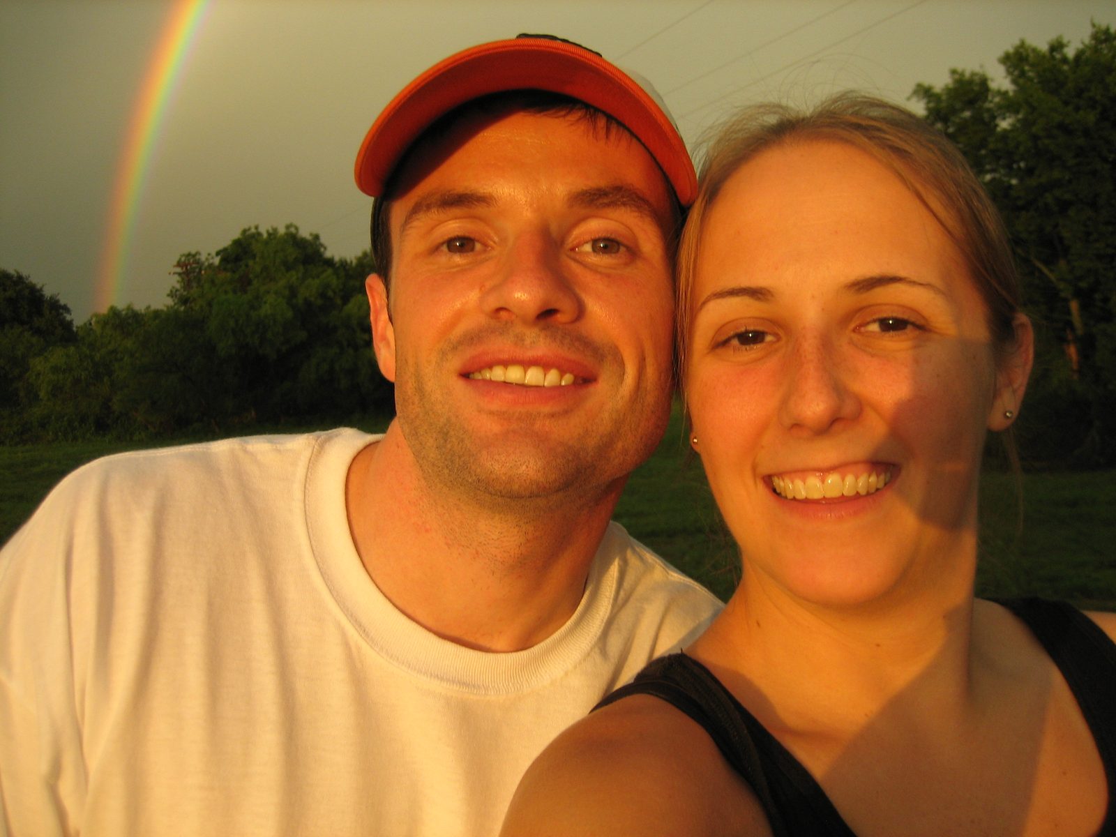 Neither of us look particularly great, but the light is really fun.