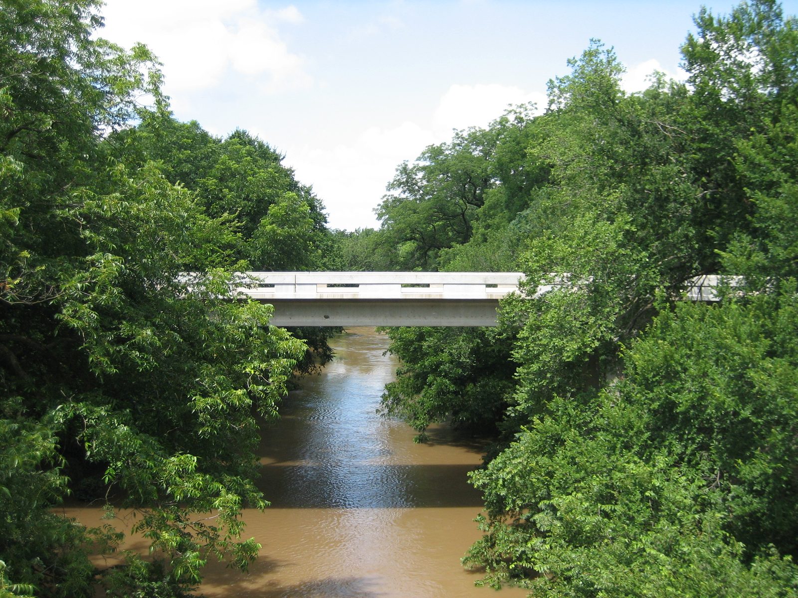 The driving bridge that was built when this one was deemed unsafe for vehicular traffic.