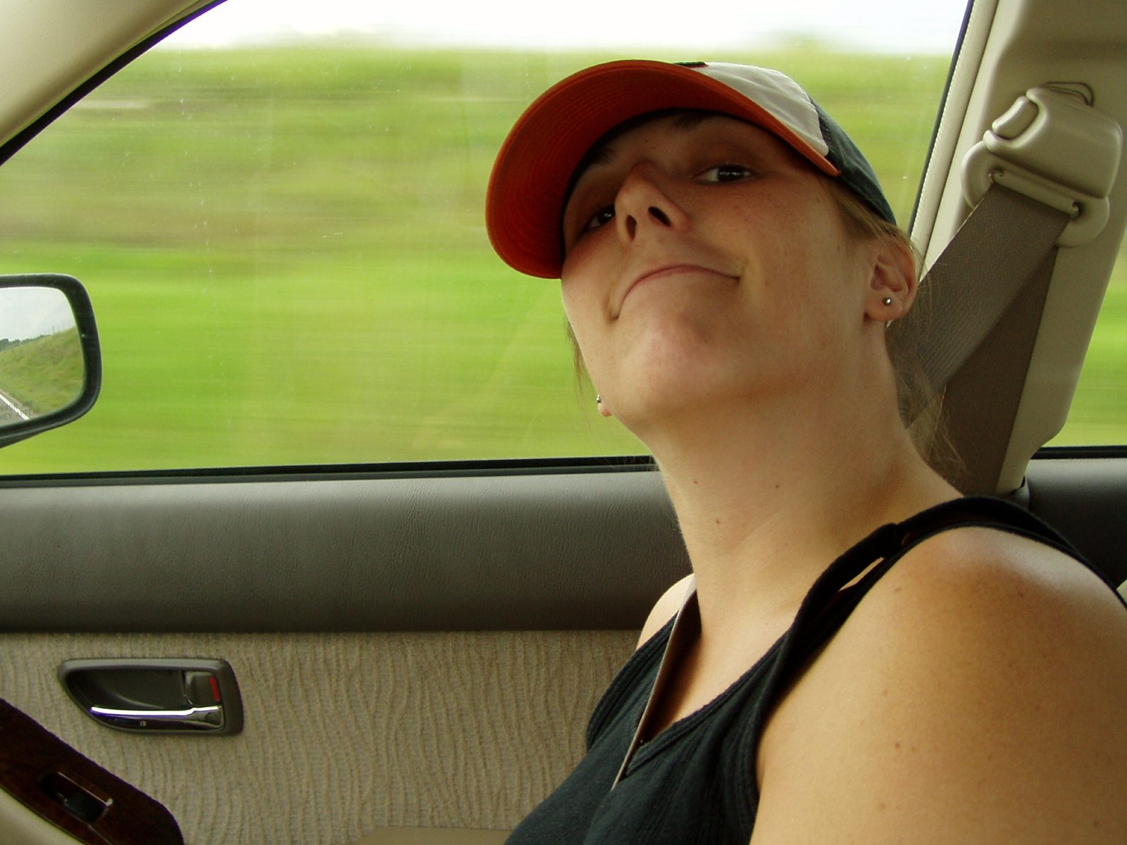 Catherine being awesome on the drive to San Saba