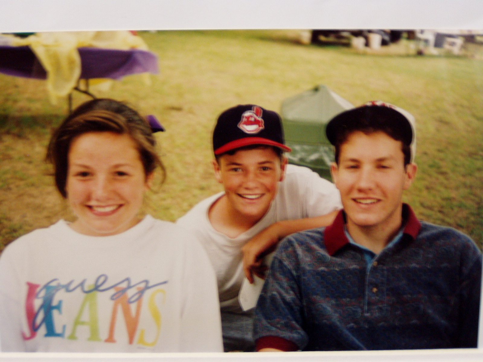Jay (center) and his sister and brother (Jodie and Jerry), age... young.