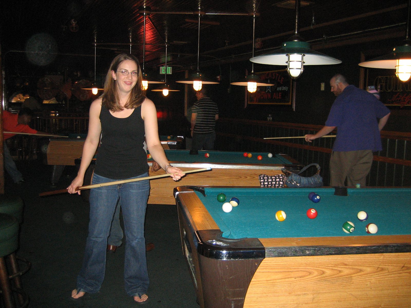 Katie and Alison face off at pool