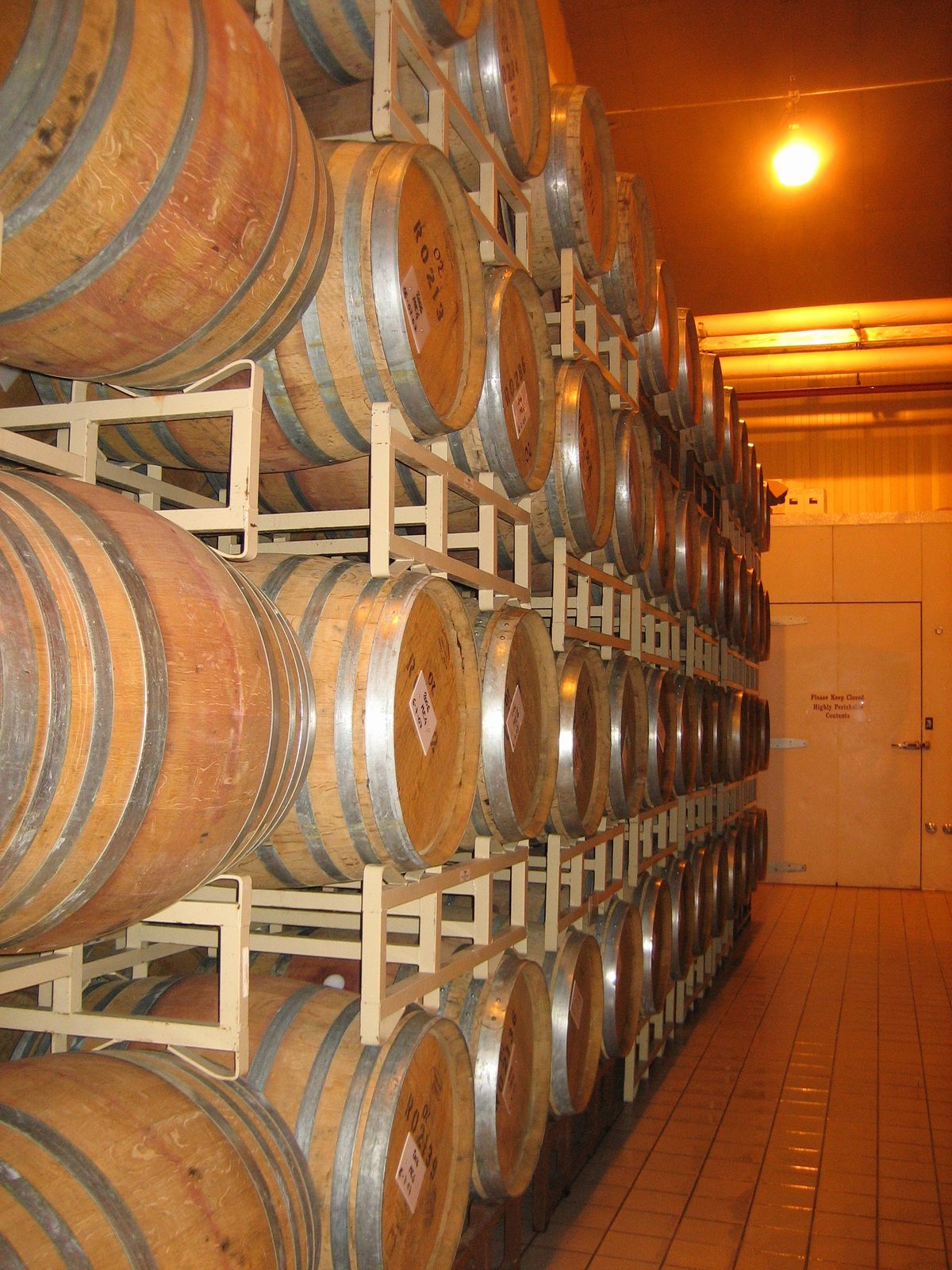 Barrels of wine.