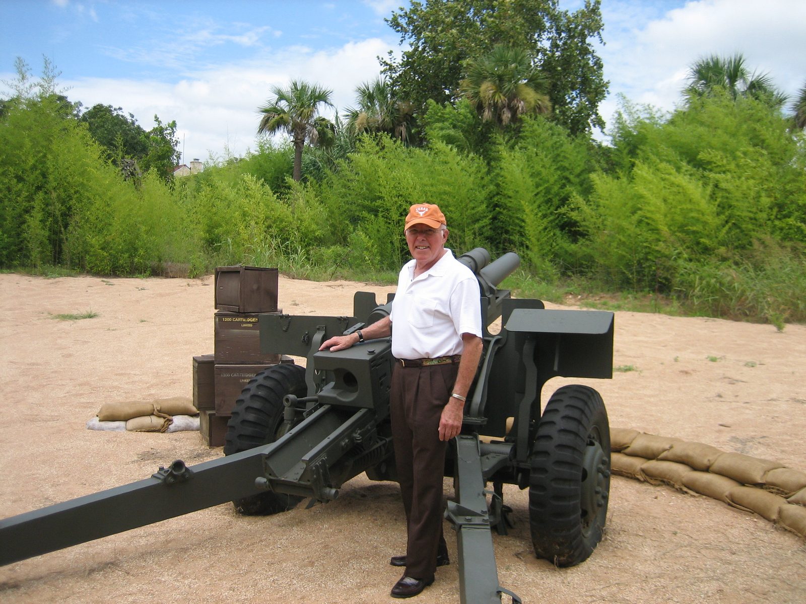 Dad with "his" gun, the type he used while a Marine.