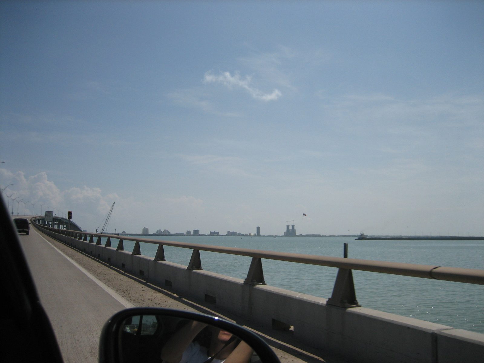 Driving in across the Queen Isabella Causeway, a bridge that collapsed some 10 years ago when a...