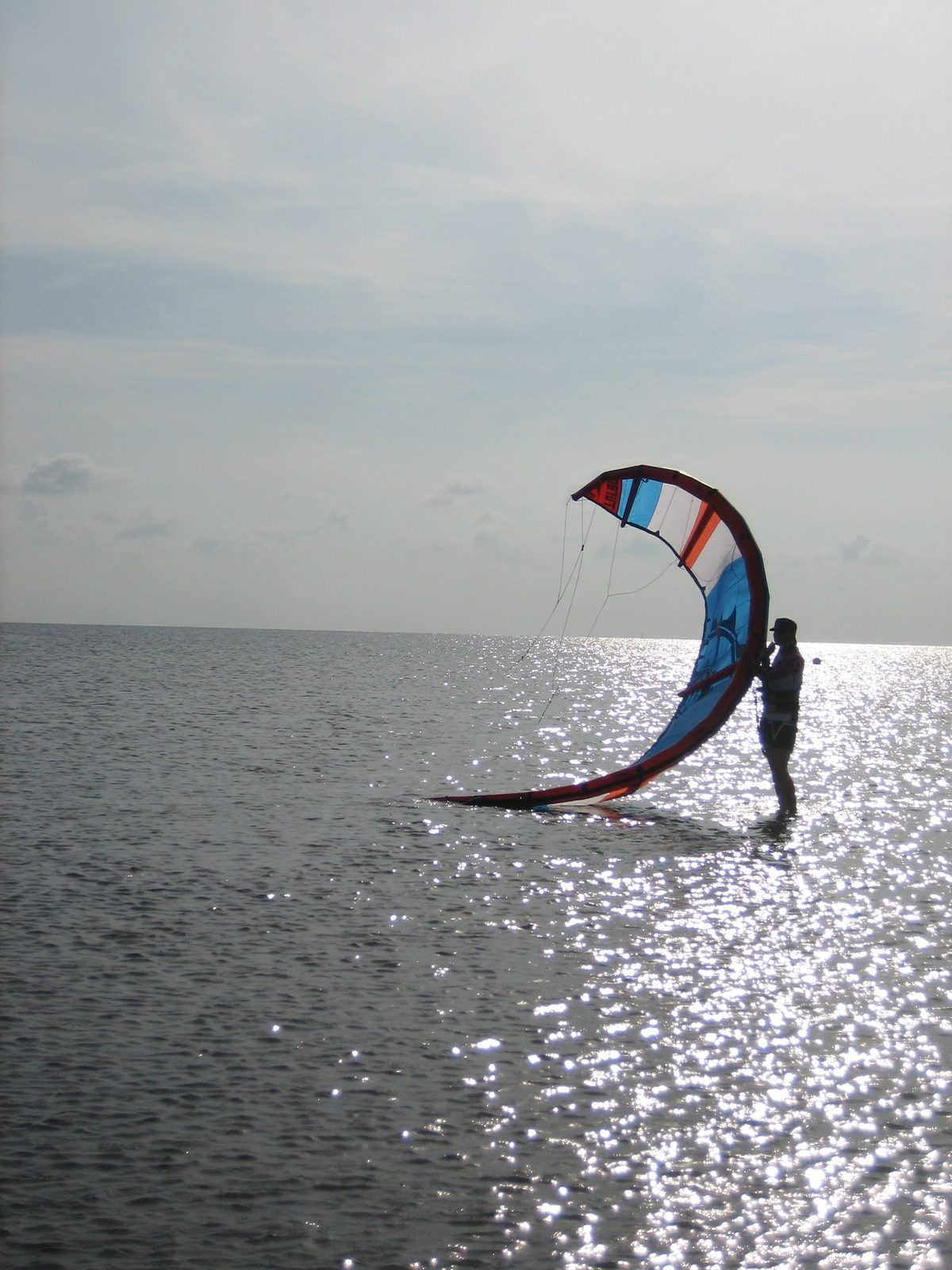 I believe that is Laura, helping launch the kite for ... Jules, probably.
