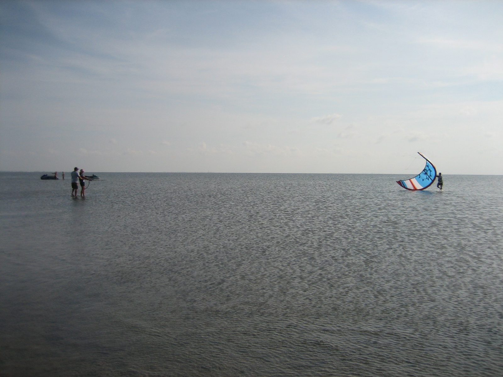 Launching the kite once more.  When you are learning to fly the kite, you get good at launching...