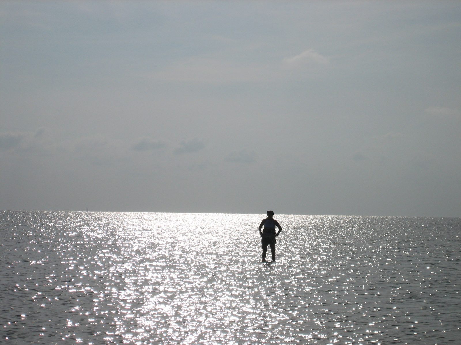 It's like she's walking on water...