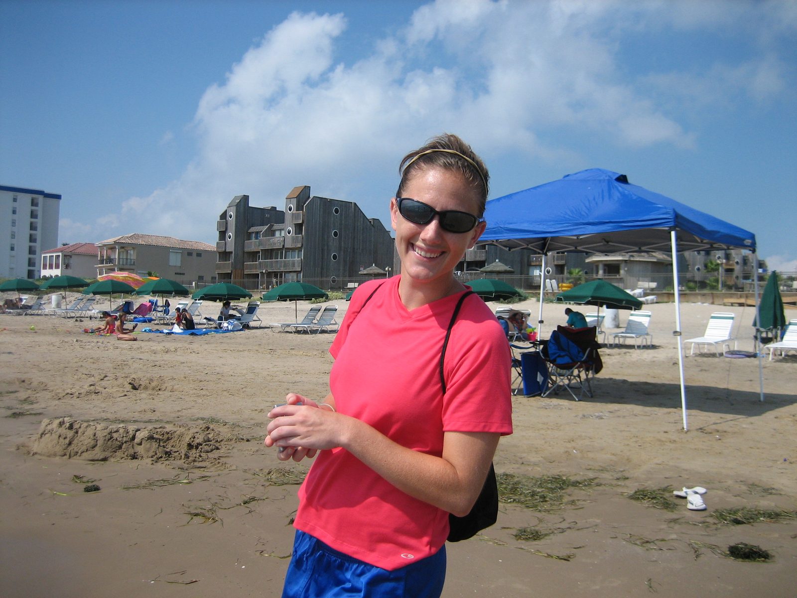 Carrie on the beach.