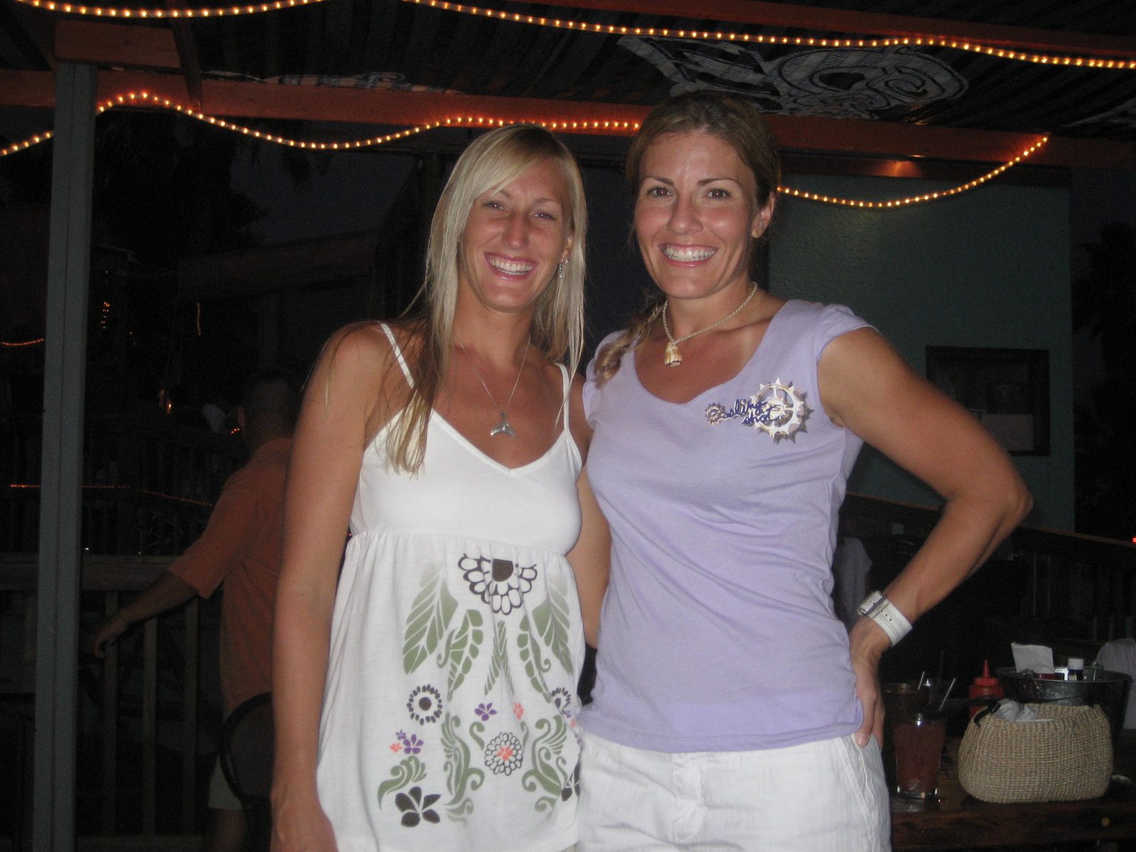 Molly and Lana at dinner.
